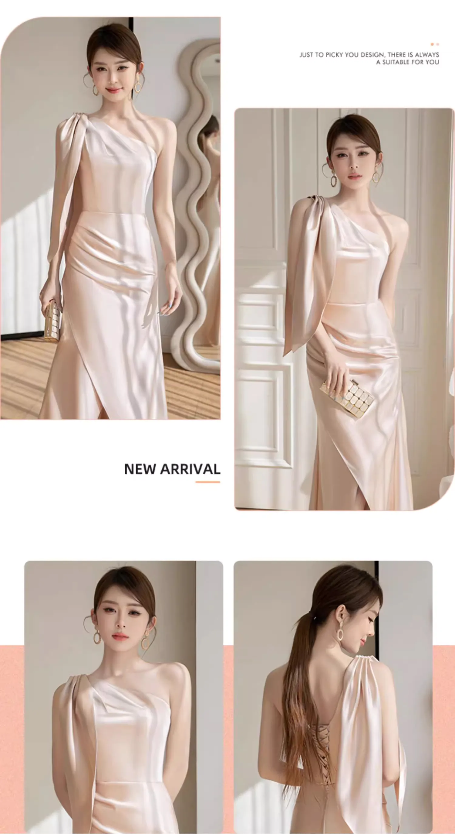 Sweet-Champagne-Satin-Bridesmaid-Slit-Dress-Evening-Party-Gown20