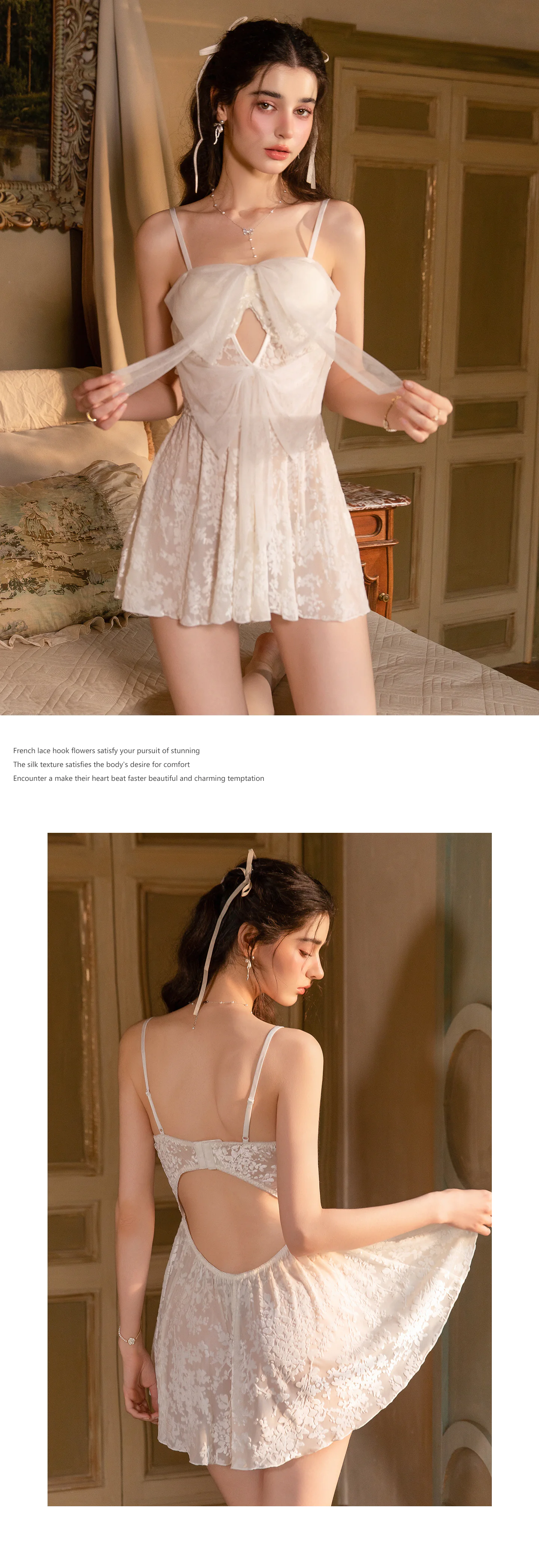 Sweet-Coquette-Flocked-Floral-Mesh-Backless-Babydoll-Lingerie-with-Bow16