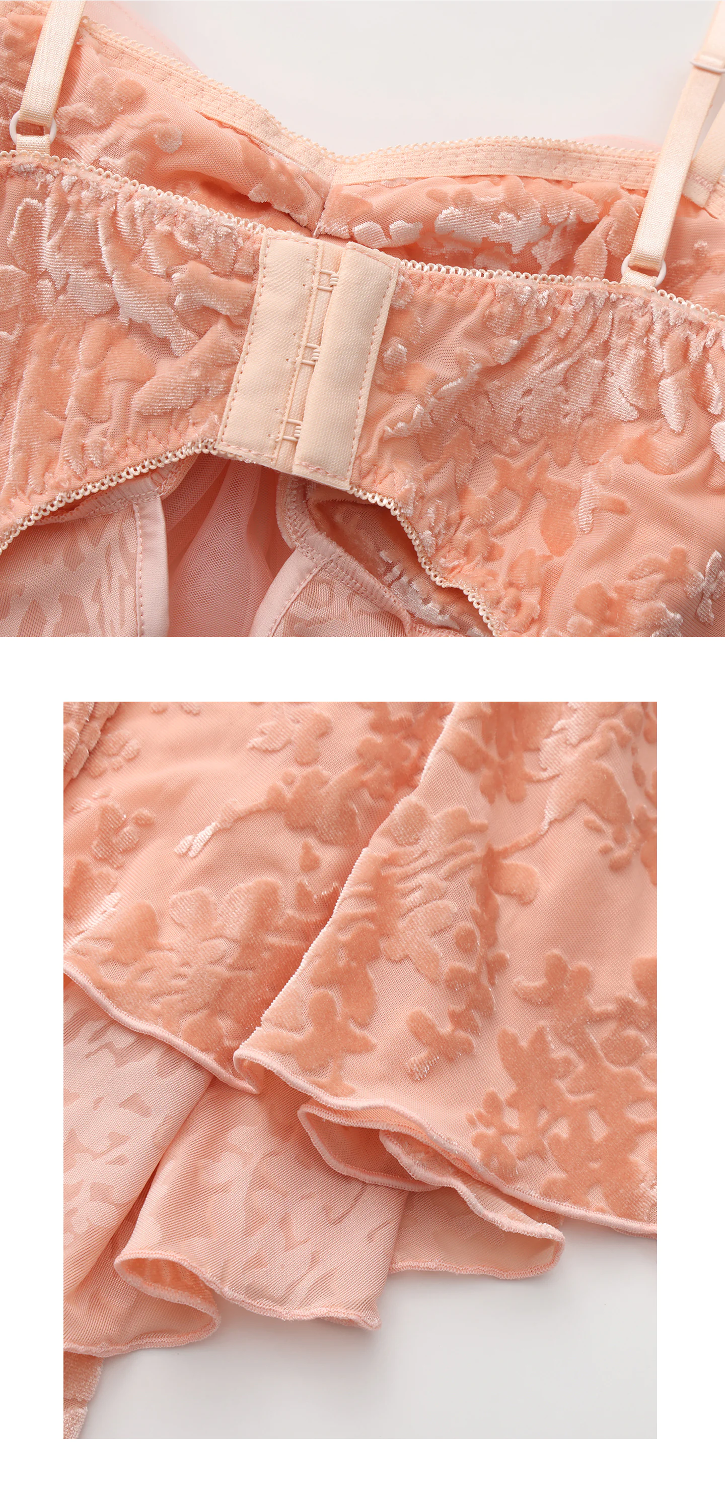 Sweet-Coquette-Flocked-Floral-Mesh-Backless-Babydoll-Lingerie-with-Bow19