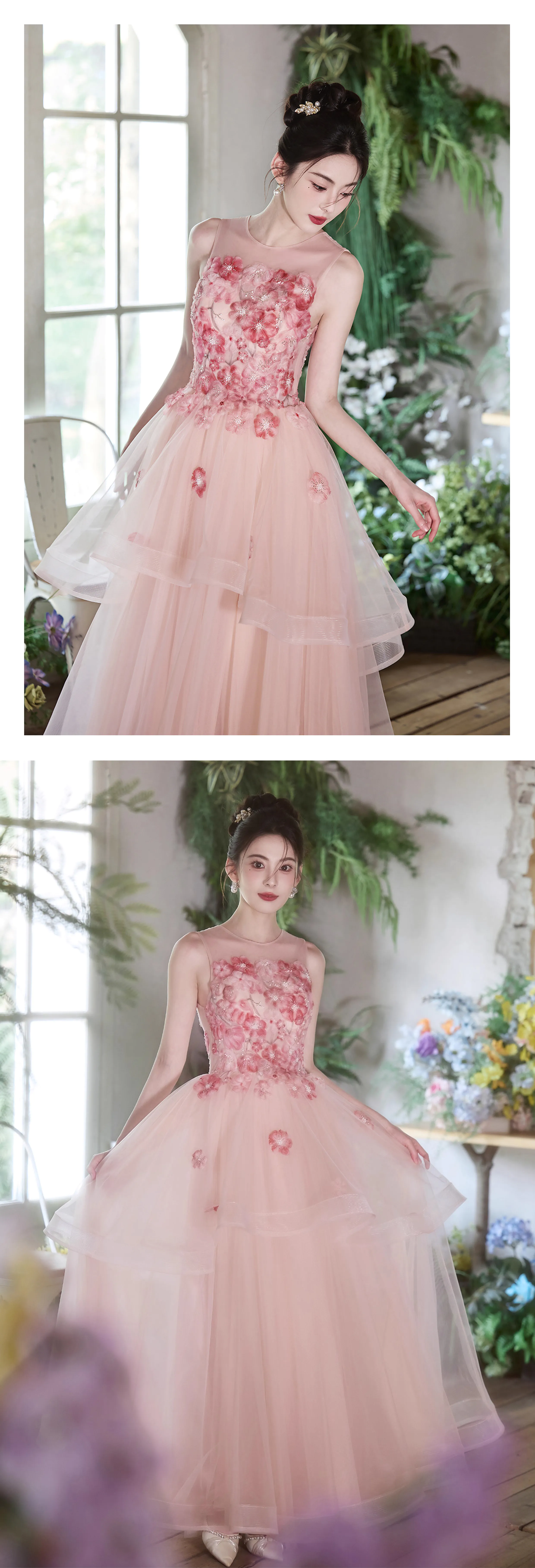 Sweet-Princess-Blush-Pink-Tulle-Floral-Embroidery-Evening-Party-Dress13