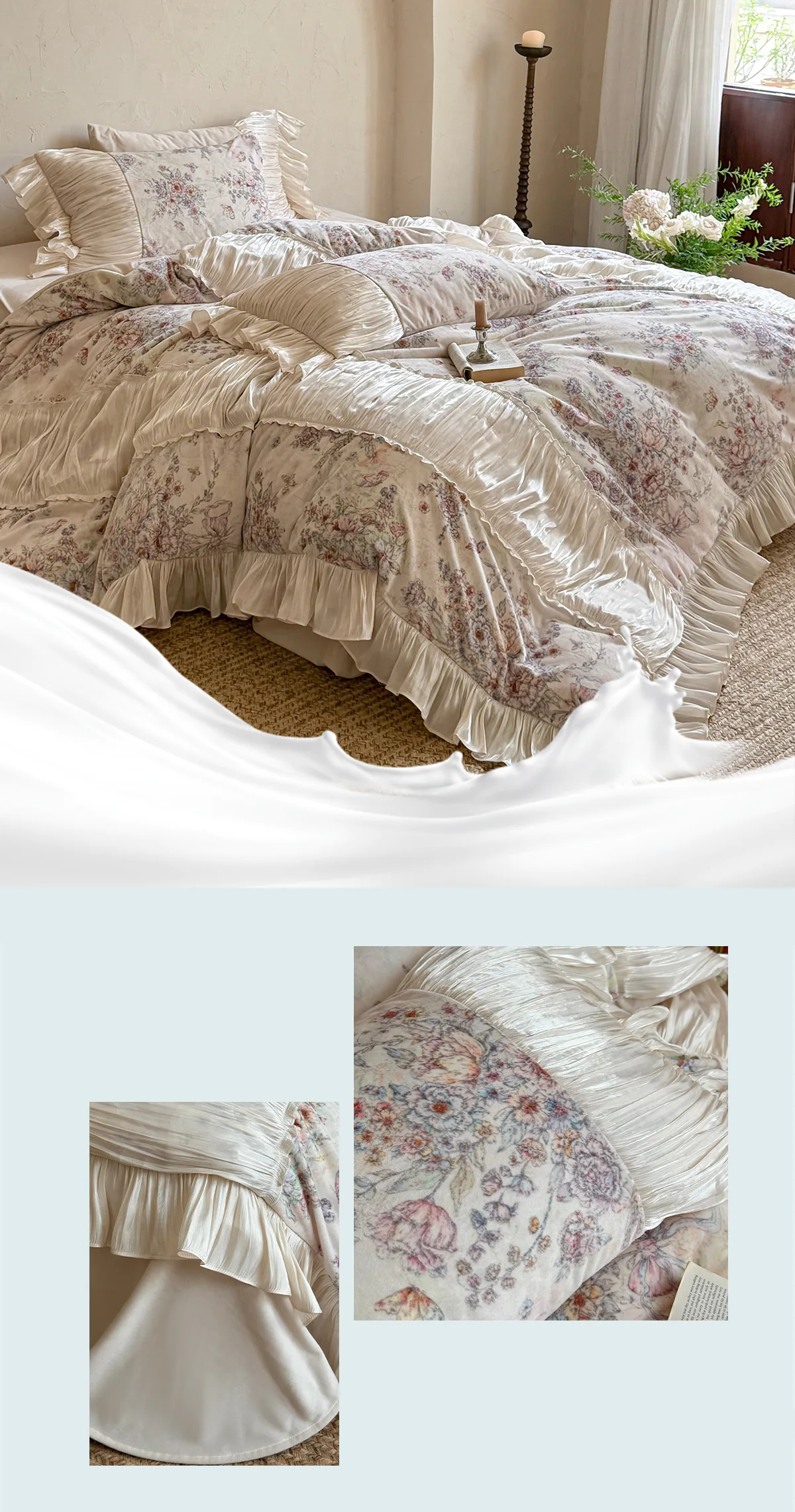Vintage-Floral-Print-230g-Warm-Thick-Milk-Velvet-Autumn-Winter-Bed-Set10