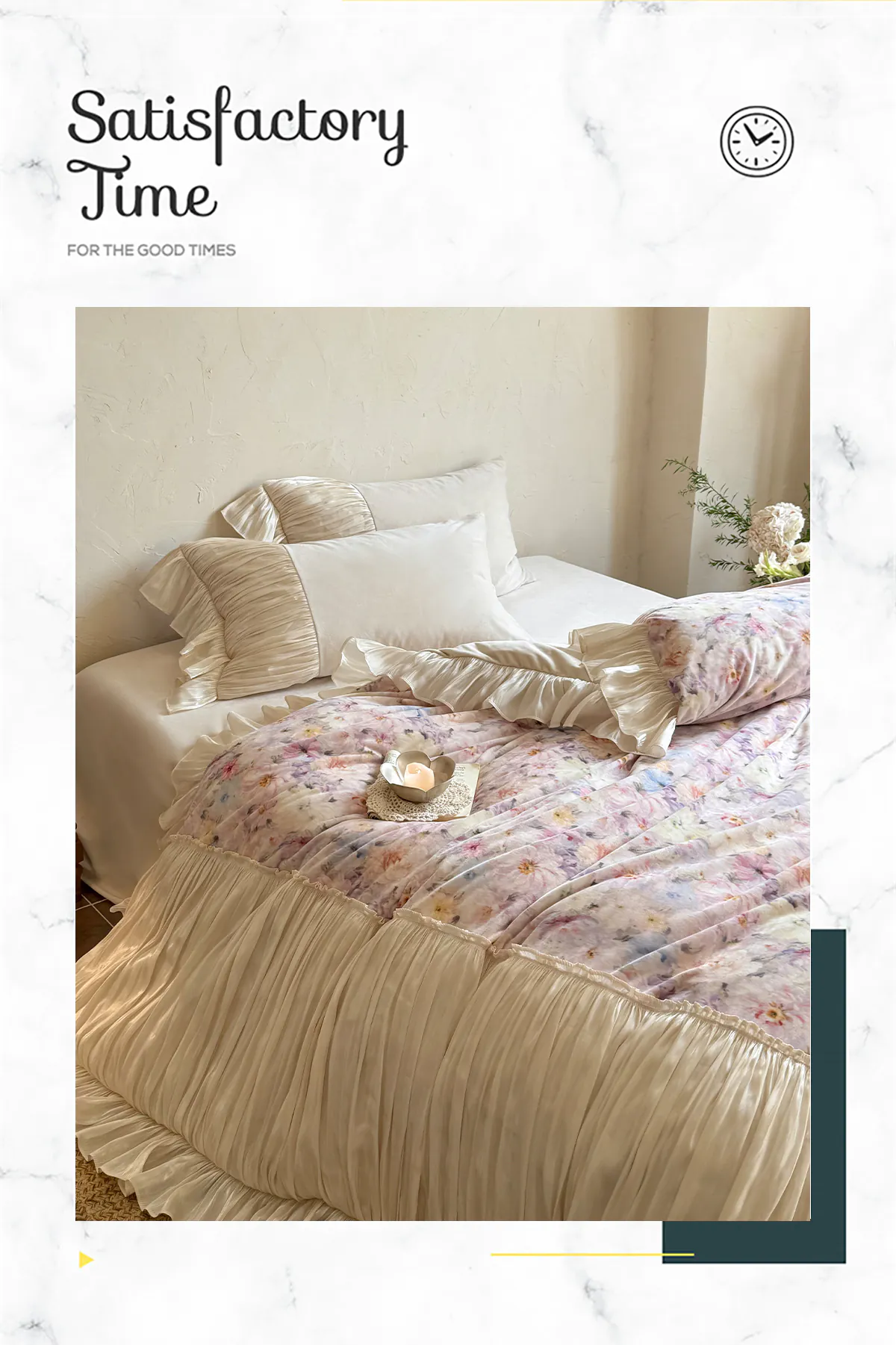Vintage-French-Court-Rococo-Floral-Print-Pleated-Ruffles-Bedding-Set14