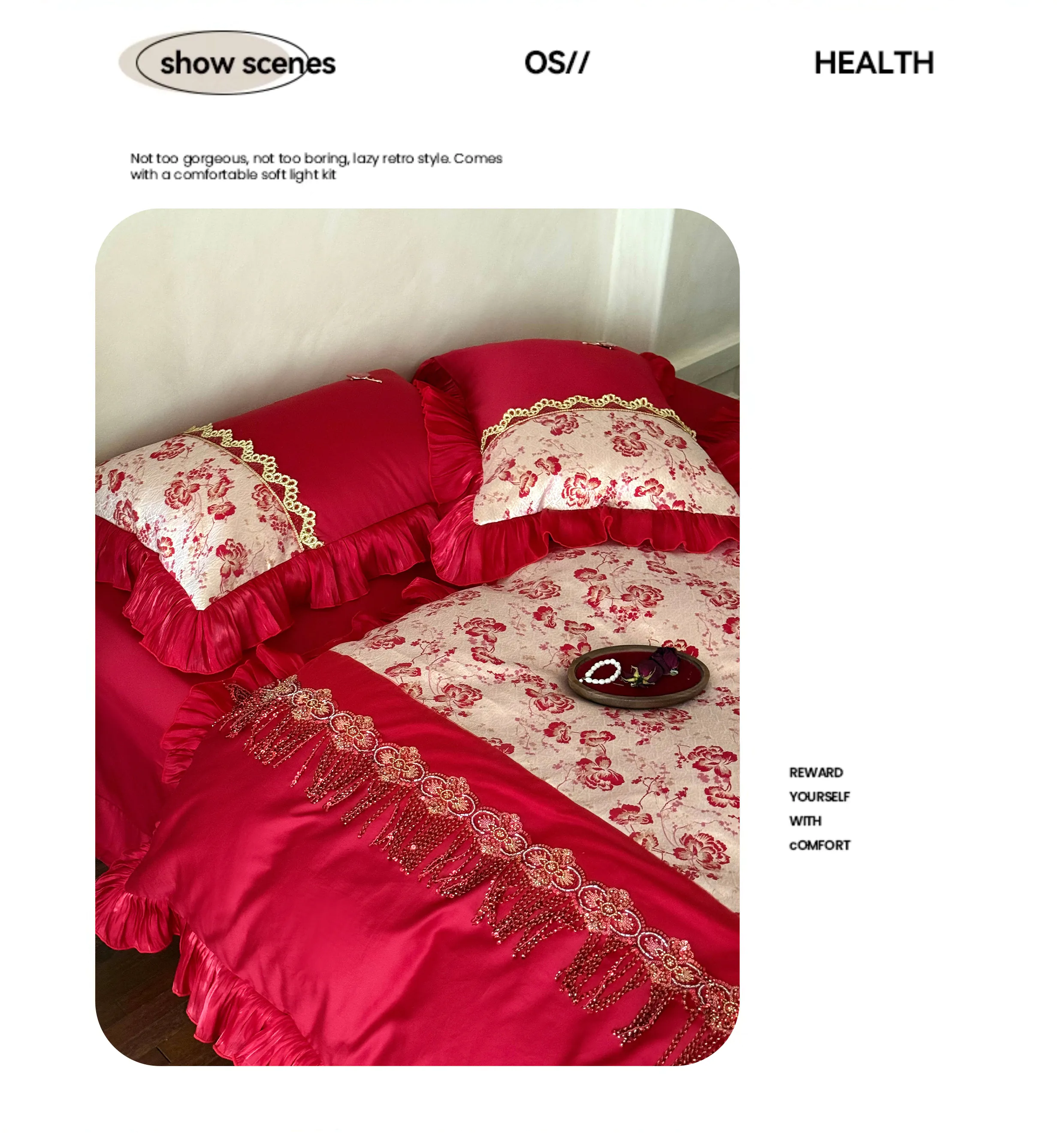 Vintage-Ruby-Red-100S-Cotton-Jacquard-4-Piece-Duvet-Cover-Set-with-Tassels08