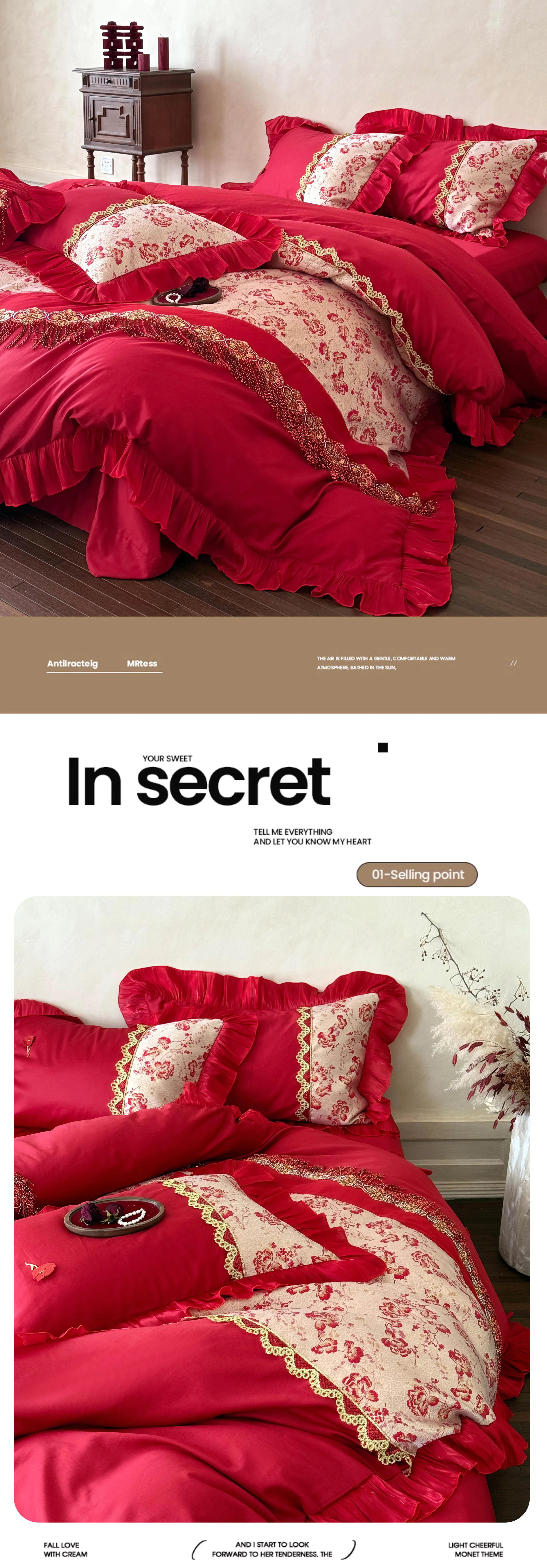 Vintage-Ruby-Red-100S-Cotton-Jacquard-4-Piece-Duvet-Cover-Set-with-Tassels09