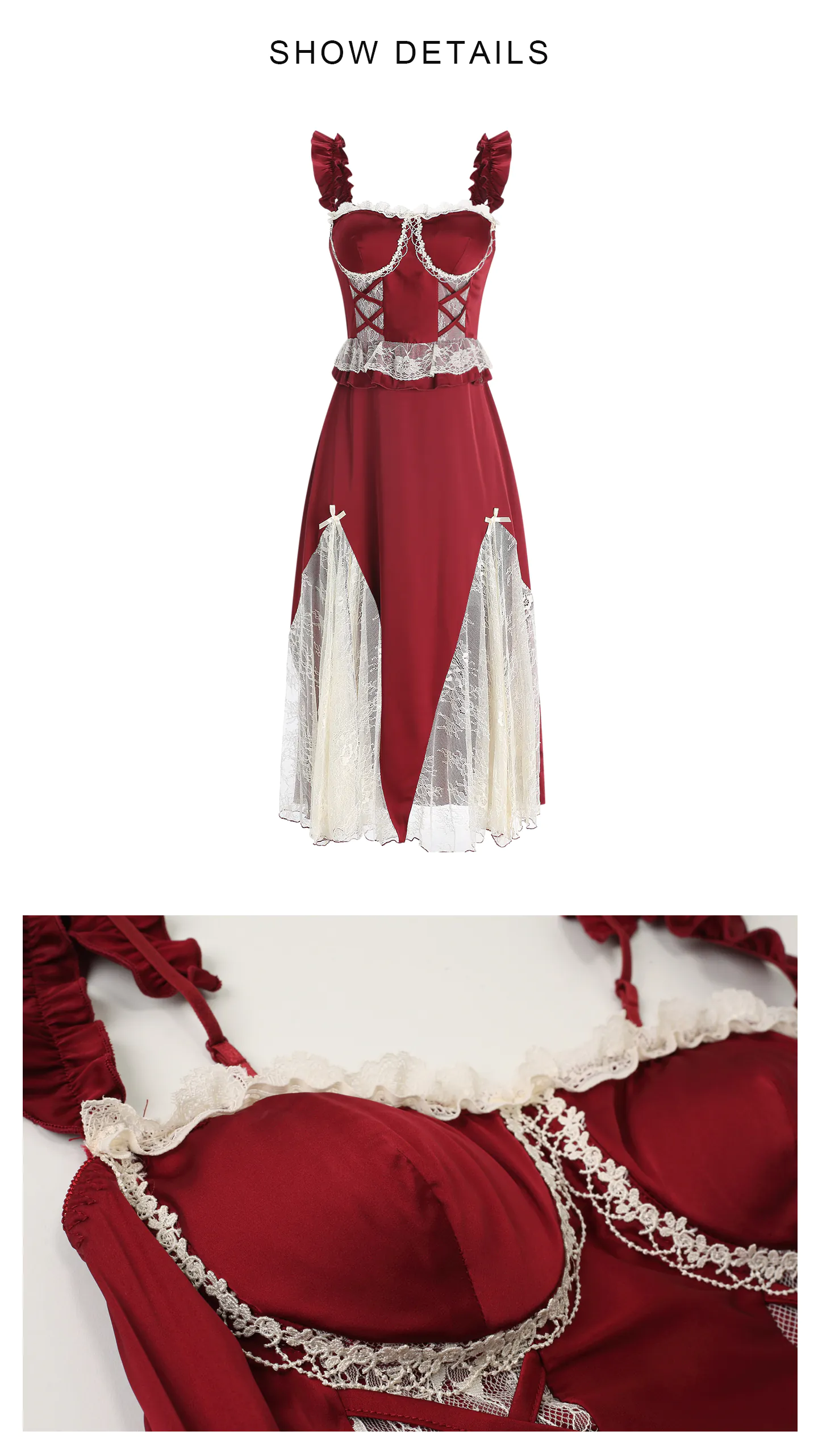Vintage-Sweetheart-Neckline-Ruffle-Strap-Lace-Splicing-Satin-Lingerie20