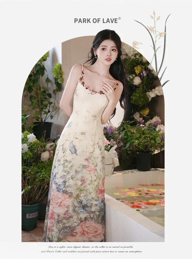 Womens-Floral-Print-Slip-Dress-with-Pink-Stretch-Knit-Cardigan-Set09