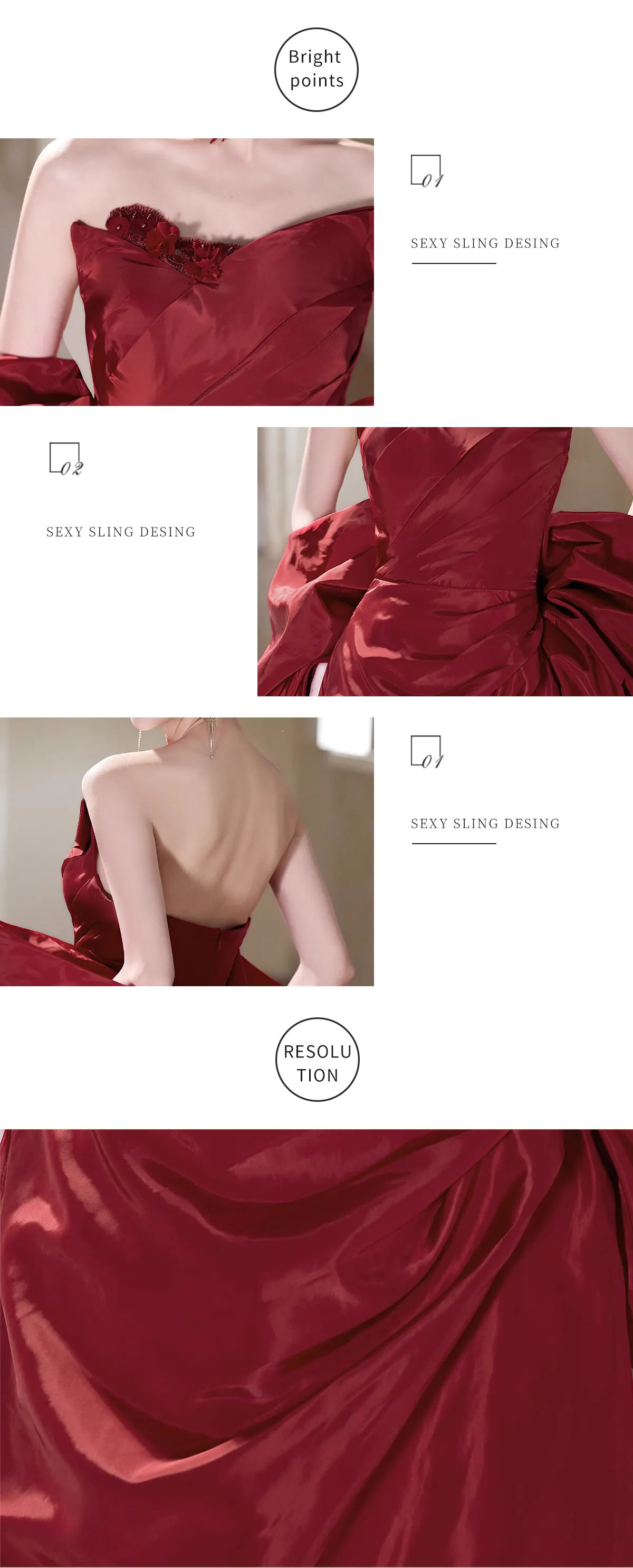 Classy-Deep-Red-Off-Shoulder-Strapless-Puff-Sleeves-High-Slit-Formal-Gown10