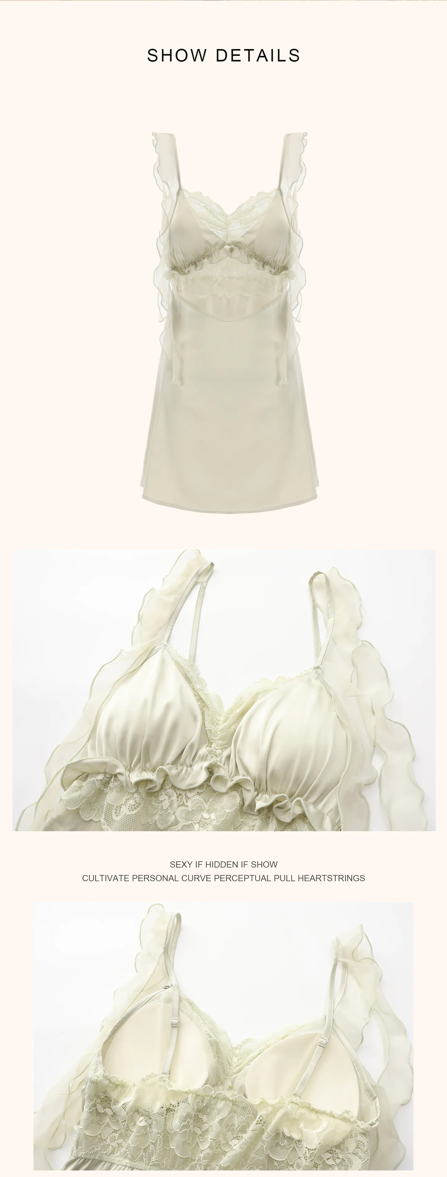 Coquette-Open-Back-Lace-Trim-Ruffle-Ribbon-Straps-Satin-Nightgown20