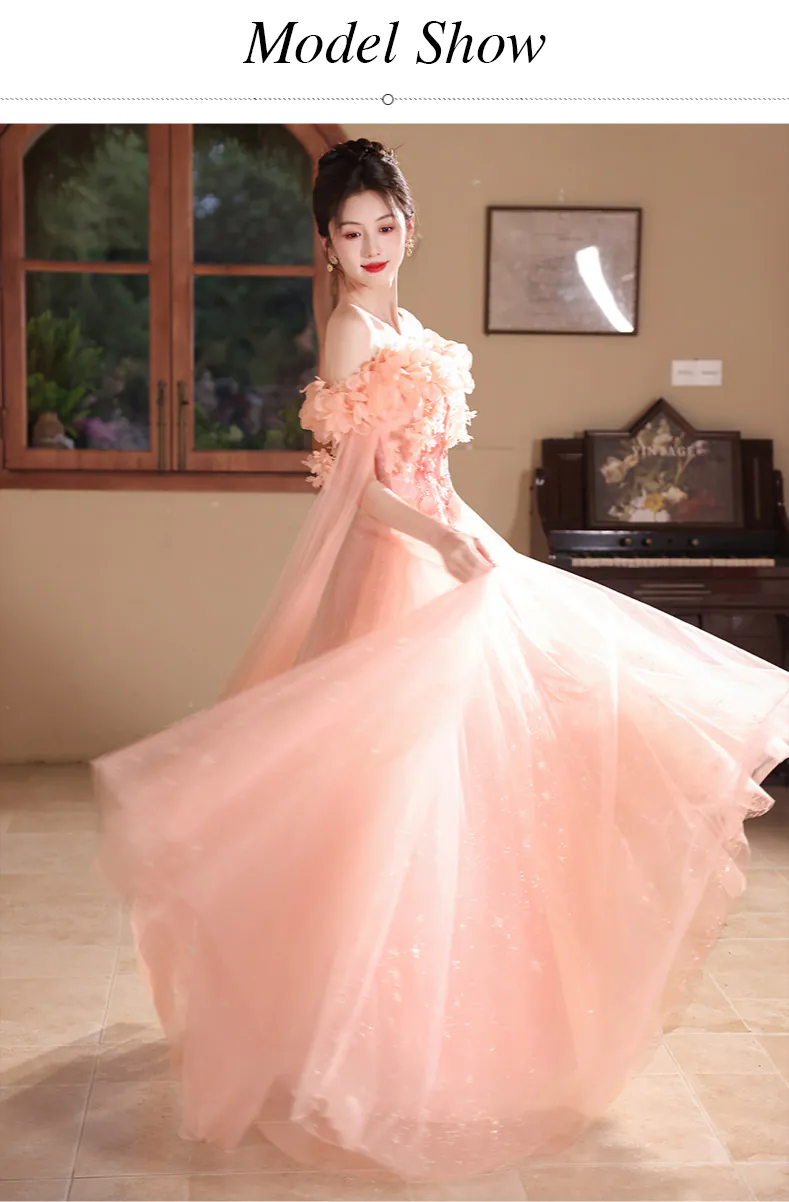 Ethereal-Soft-Blush-Pink-Off-Shoulder-3D-Floral-Tulle-Evening-Formal-Dress09