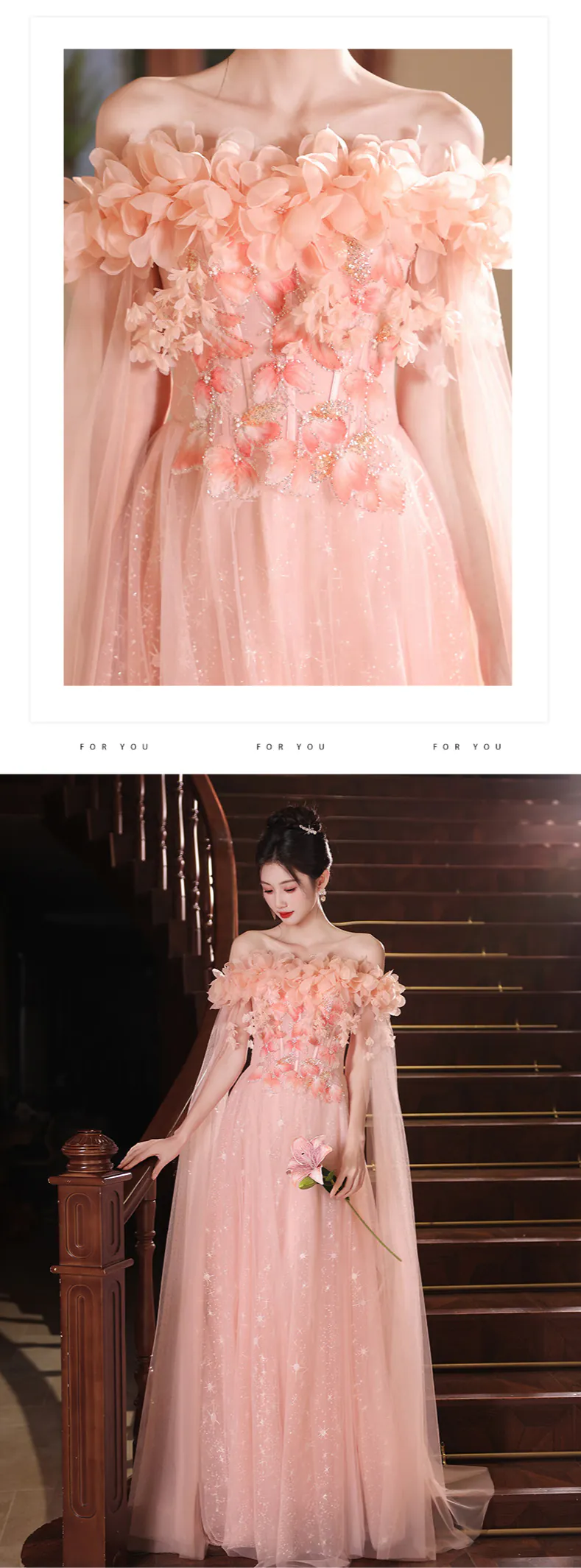 Ethereal-Soft-Blush-Pink-Off-Shoulder-3D-Floral-Tulle-Evening-Formal-Dress10