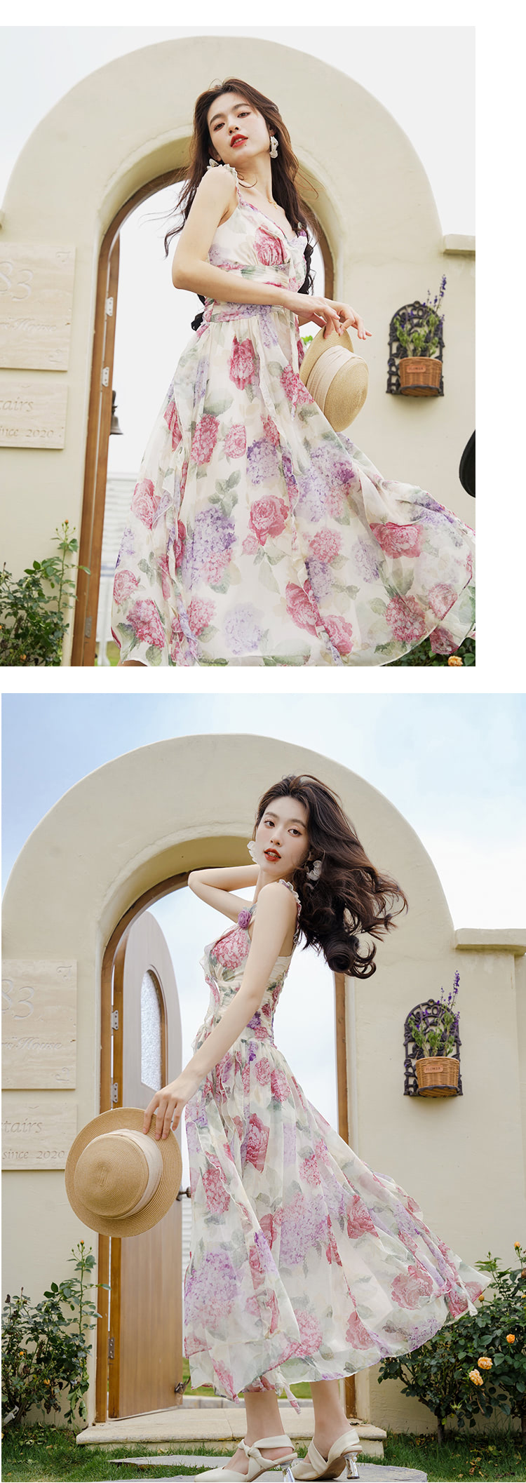 Fairy-V-Neck-Floral-Print-Chiffon-Summer-Beach-Casual-Long-Dress16