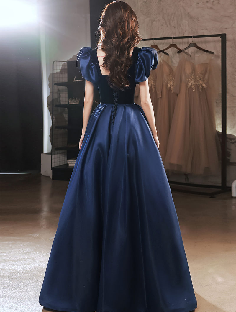 Fashion Cocktail Night Dress Blue Evening Dance Party Long Gown01