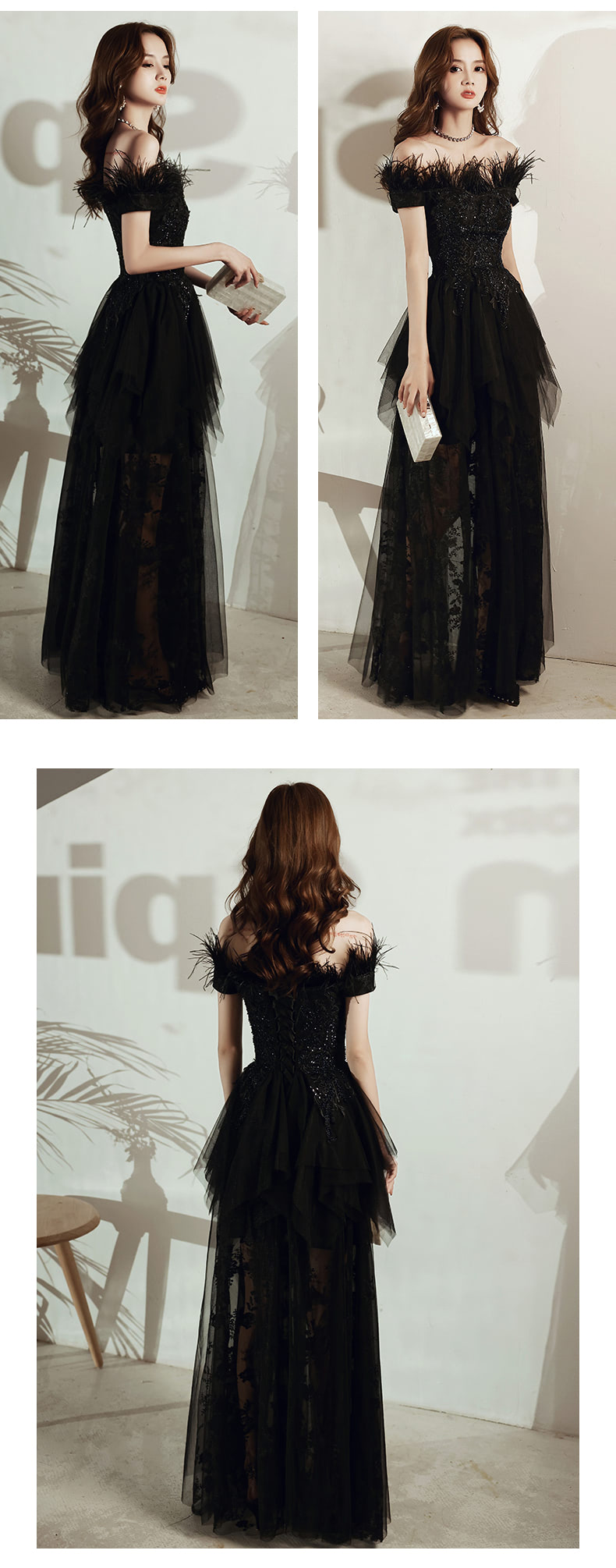 Luxury-Black-Feather-Cocktail-Prom-Dress-Evening-Party-Long-Gown14.jpg