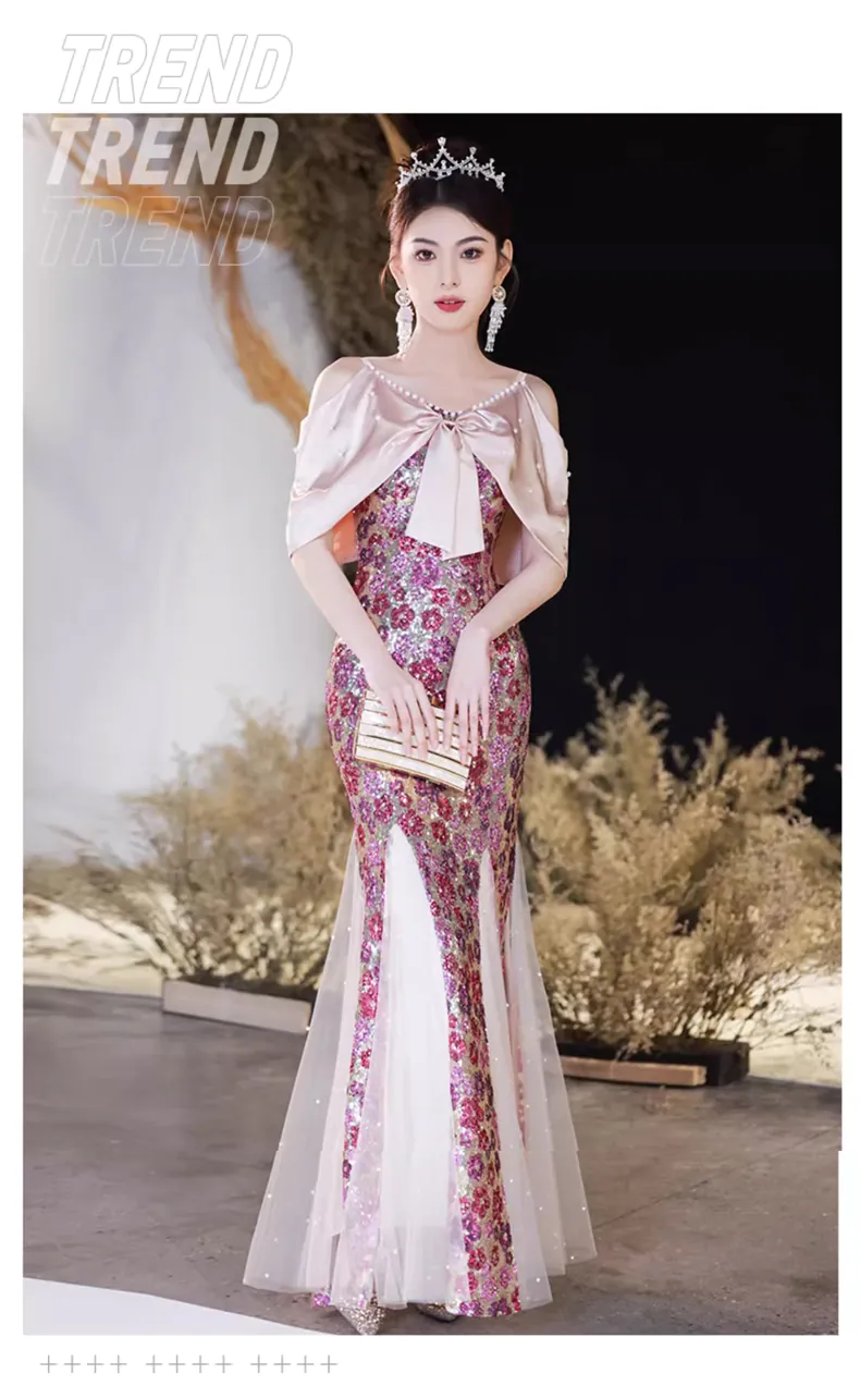 Romantic-Cold-Shoulder-Floral-Prom-Formal-Dress-Mermaid-Evening-Gown10