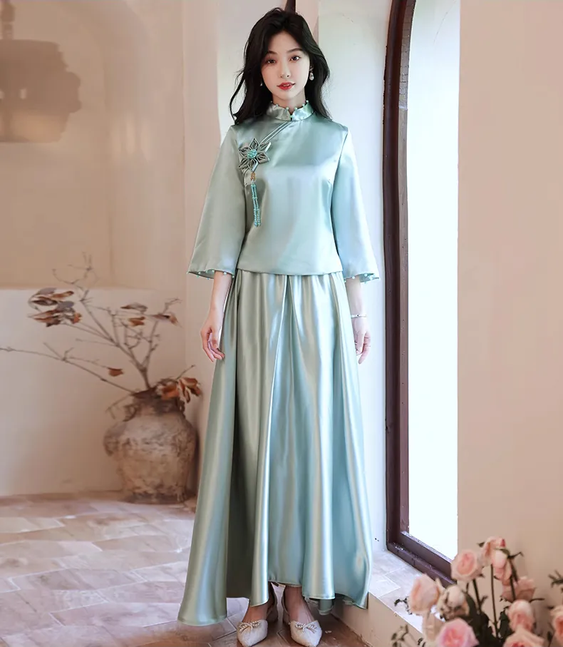 Simple-Chinese-Style-Long-Sleeve-Satin-Bridesmaids-Party-Dress19