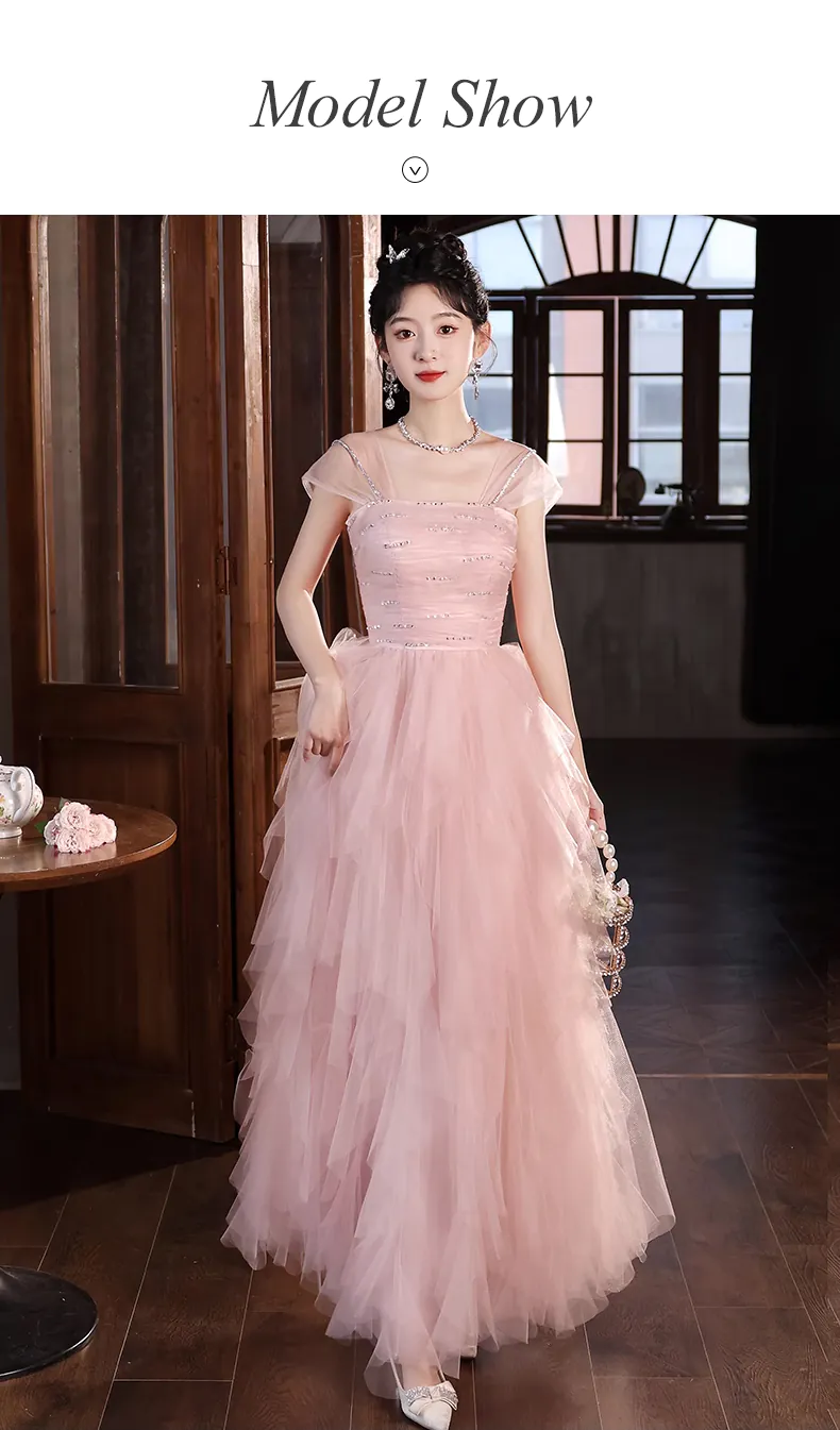 Pink Tulle Gown & Pink Birthday Dress For Woman 2025