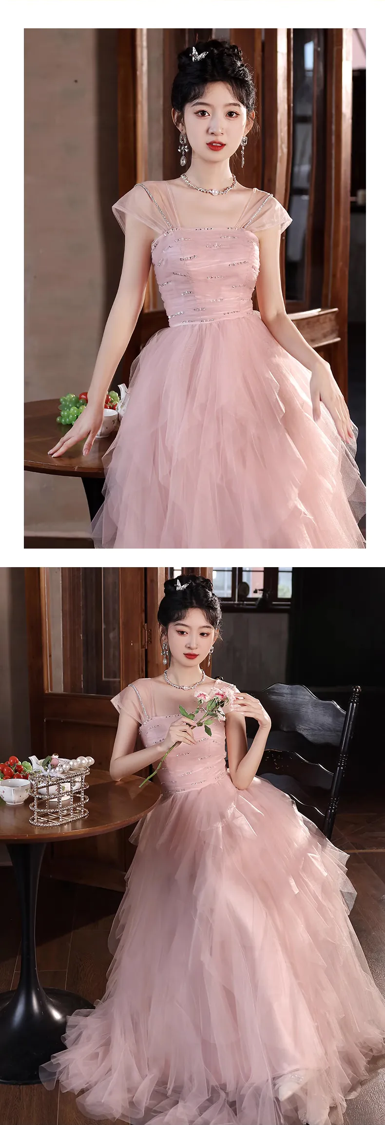 Soft-Pink-Tulle-Banquet-Birthday-Party-Graduation-Ceremony-Evening-Gown11