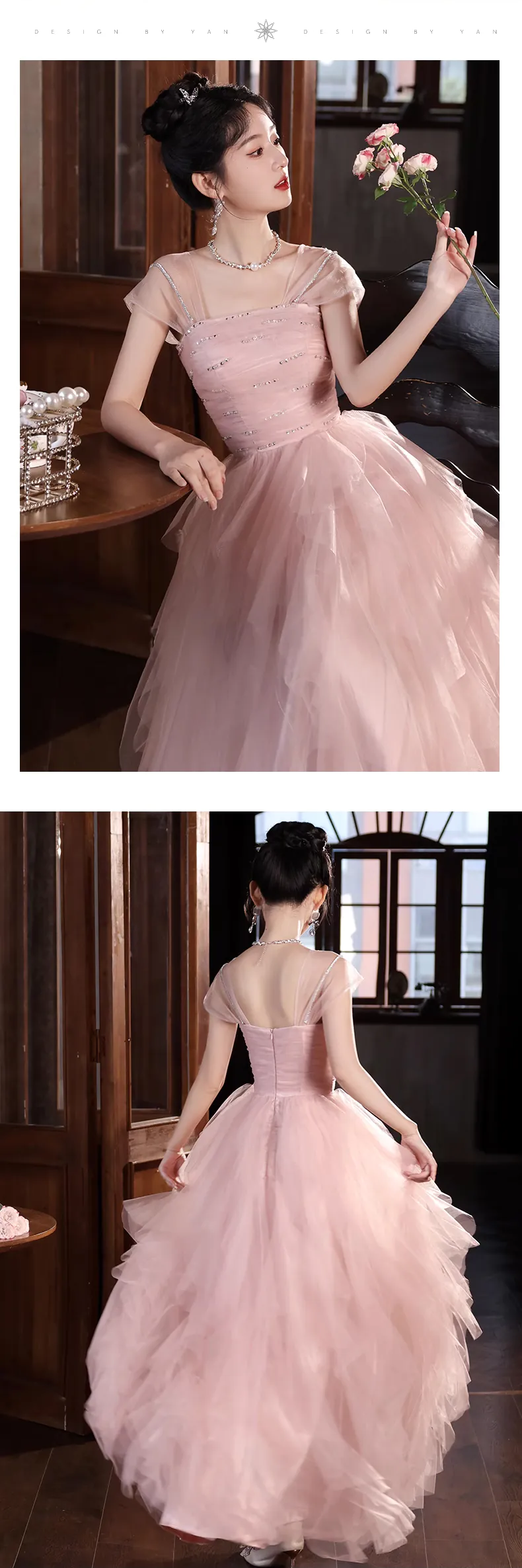 Soft-Pink-Tulle-Banquet-Birthday-Party-Graduation-Ceremony-Evening-Gown13