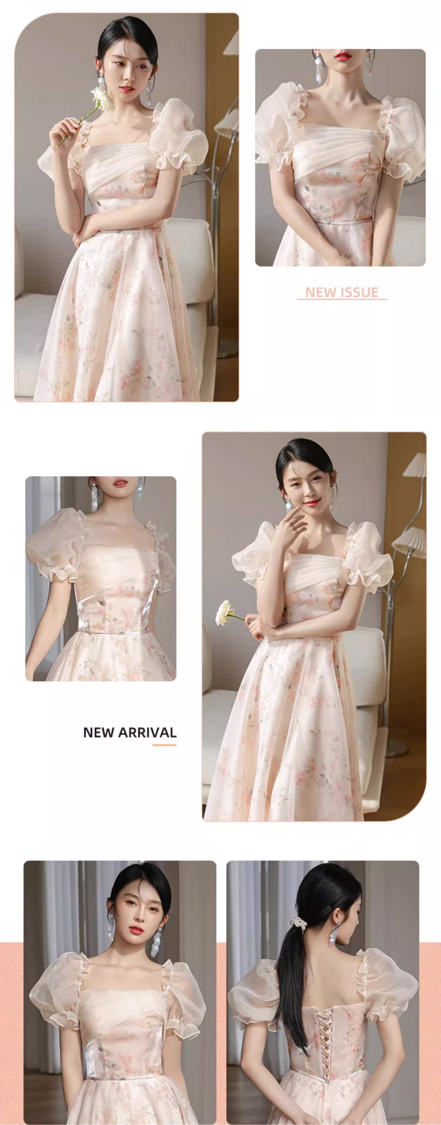 Sweet-A-line-Chiffon-Pink-Floral-Tulle-Maxi-Cocktail-Bridesmaid-Dress14