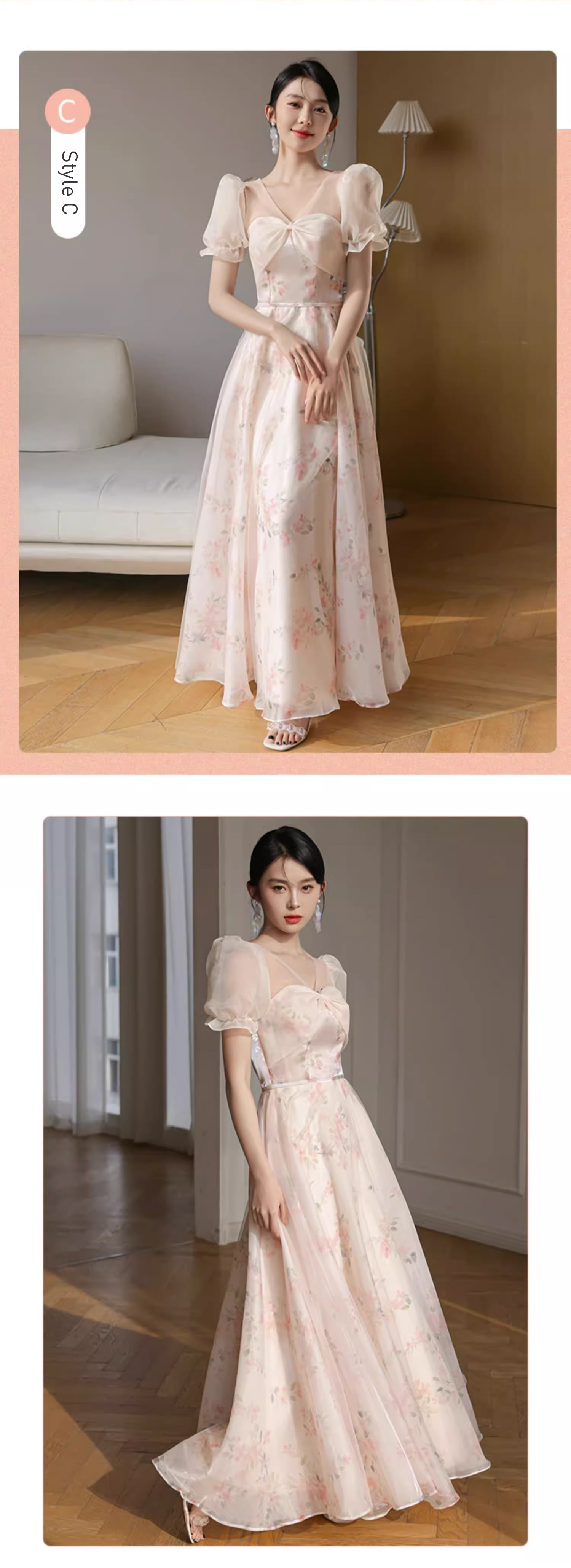 Sweet-A-line-Chiffon-Pink-Floral-Tulle-Maxi-Cocktail-Bridesmaid-Dress17