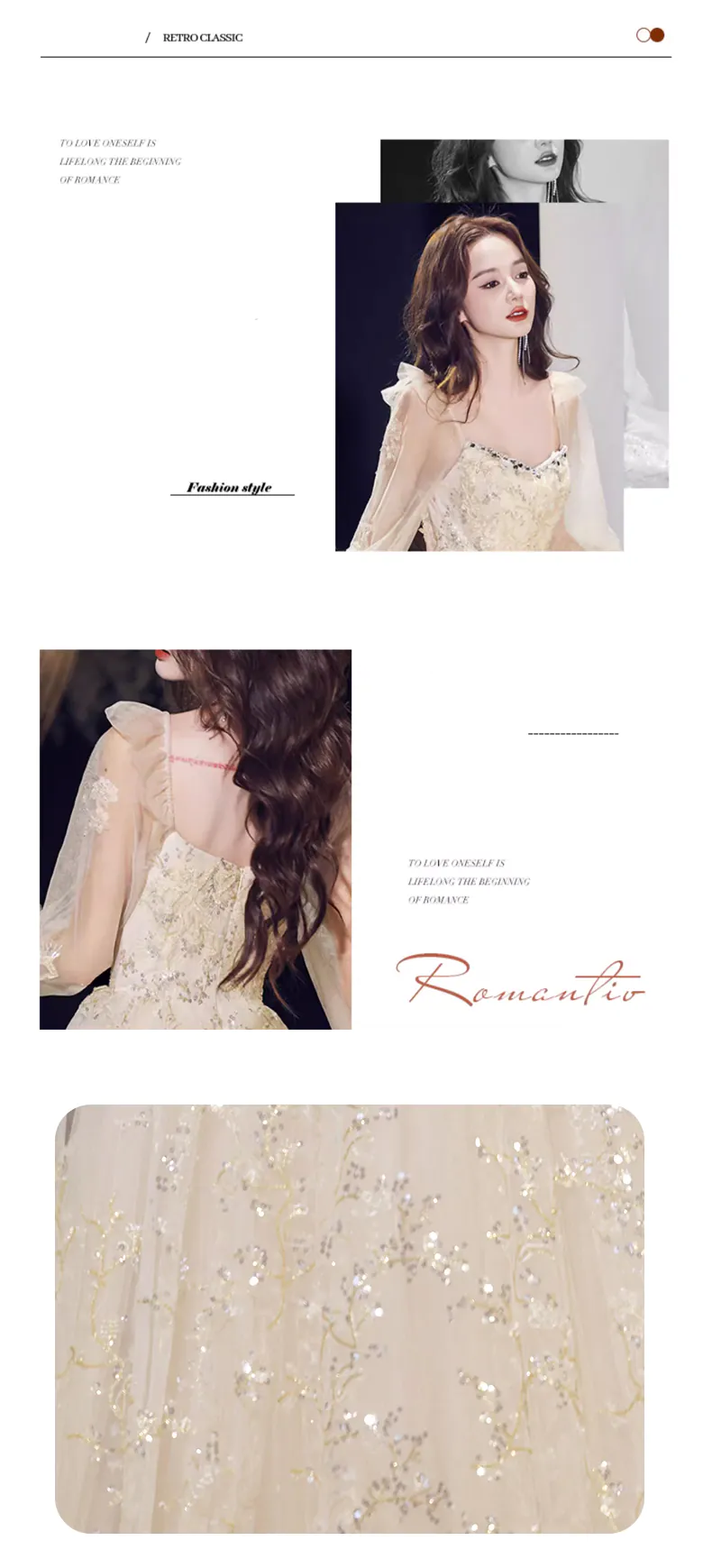 Sweet-Champagne-Square-Neck-Long-Tulle-Sleeves-Prom-Evening-Dress09