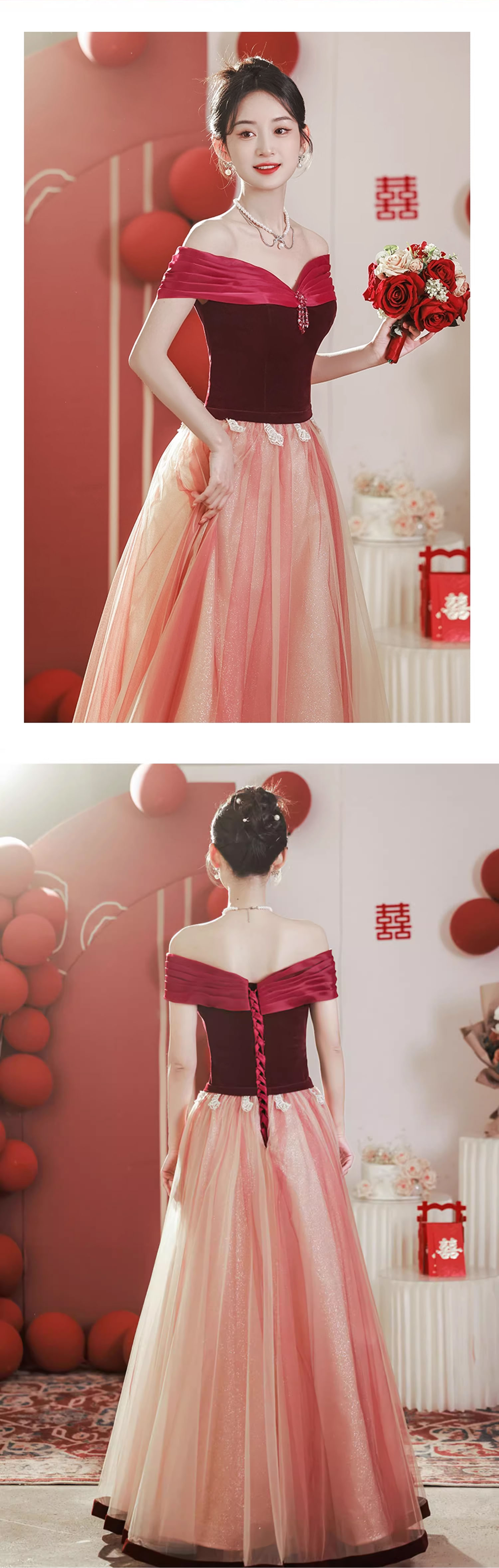 Sweet-Princess-Off-the-Shoulder-Red-Tulle-Evening-Cocktail-Formal-Dress11