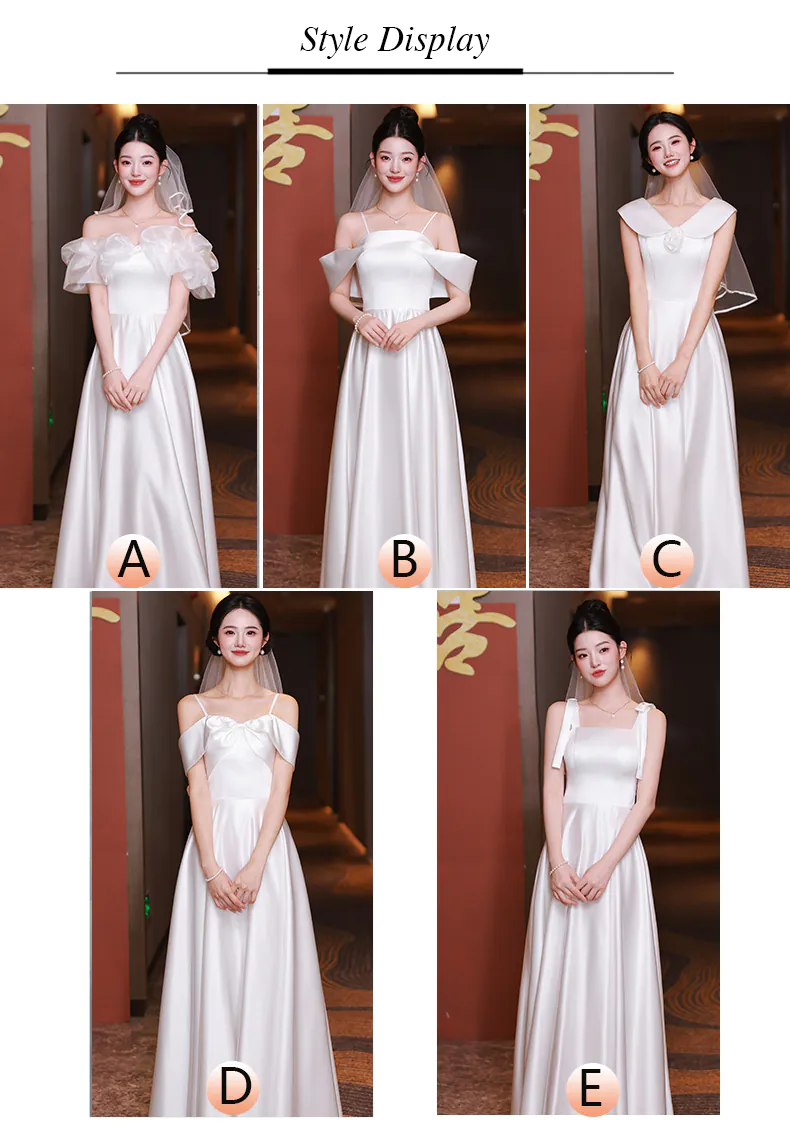 Sweet-White-Satin-Wedding-Guest-Party-Bridesmaid-Dress-with-Short-Sleeves10