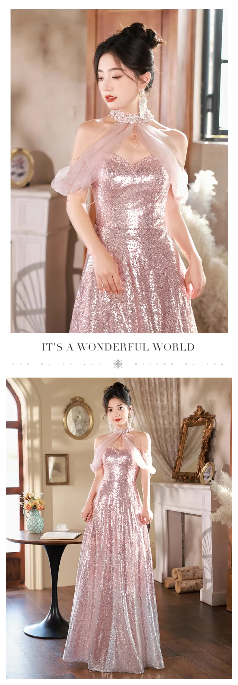 Charming-Pink-Off-Shoulder-Glitter-Evening-Gown-Banquet-Party-Dress11