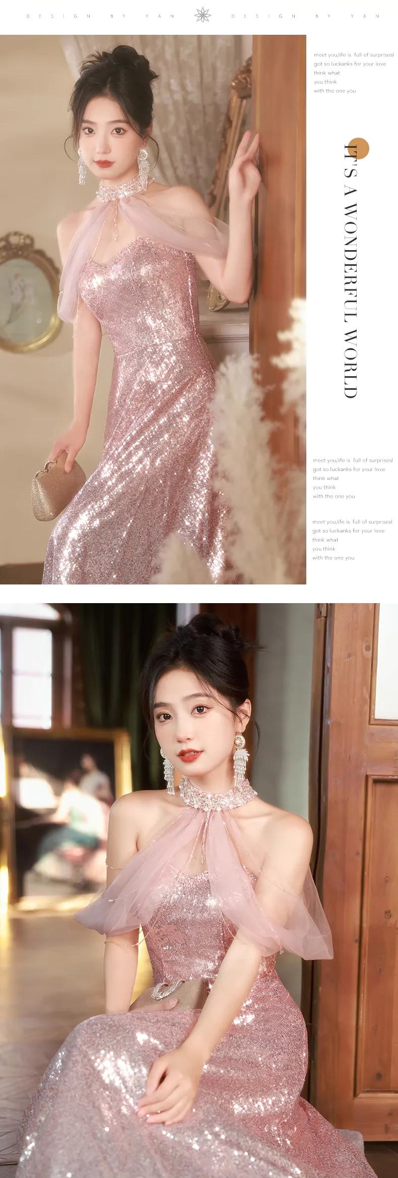 Charming-Pink-Off-Shoulder-Glitter-Evening-Gown-Banquet-Party-Dress13