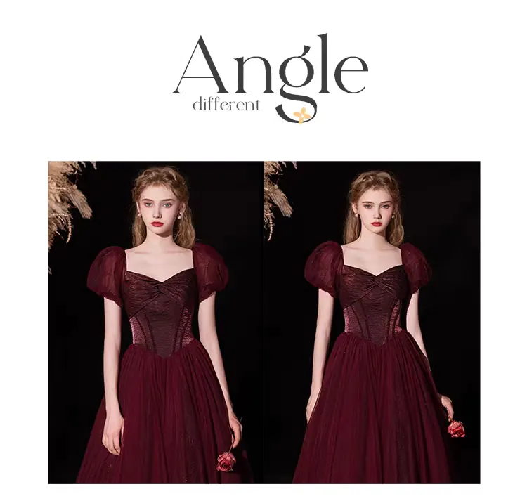 Cherry-Red-Short-Puff-Sleeve-Tulle-Evening-Dress-Engagement-Ball-Gown08