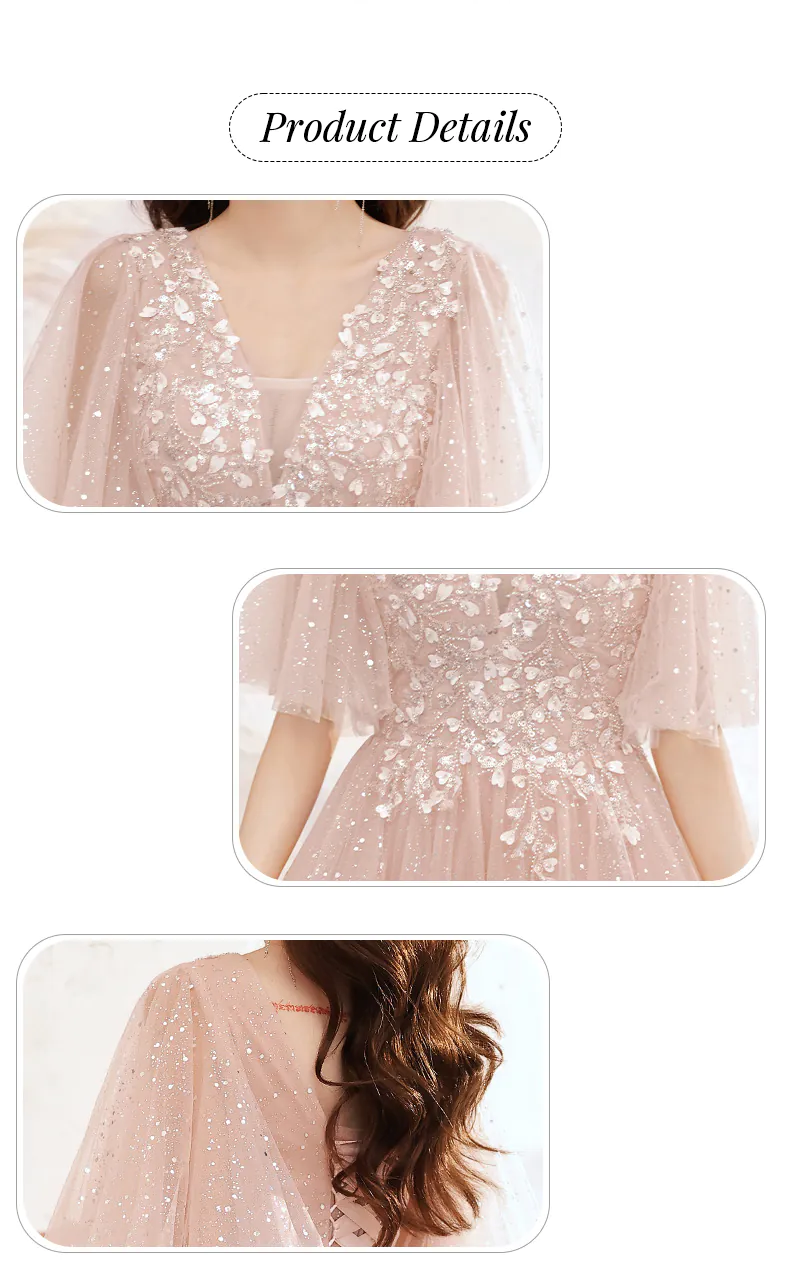 Classy-Flutter-Sleeve-Pink-Tulle-Formal-Evening-Party-Dress-Ball-Gown14
