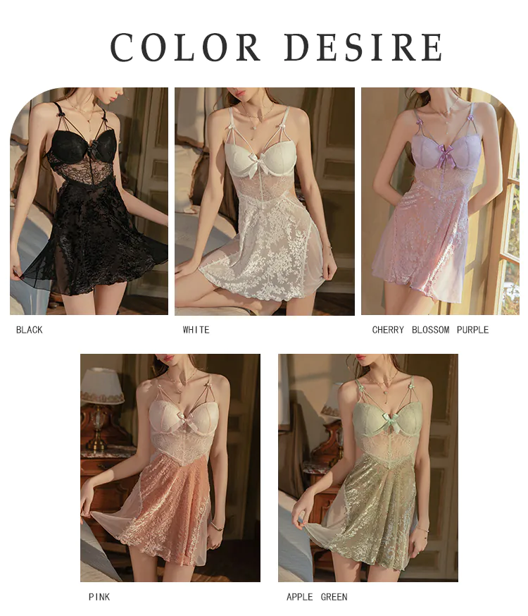 Pretty-Velvet-Sheer-Mesh-Burnout-Lace-Cami-Babydoll-Lingerie14