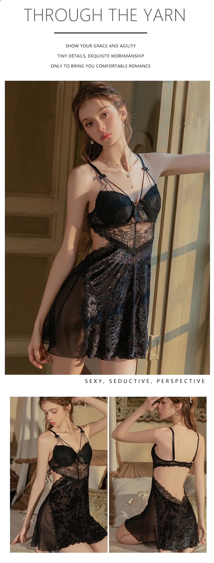 Pretty-Velvet-Sheer-Mesh-Burnout-Lace-Cami-Babydoll-Lingerie18