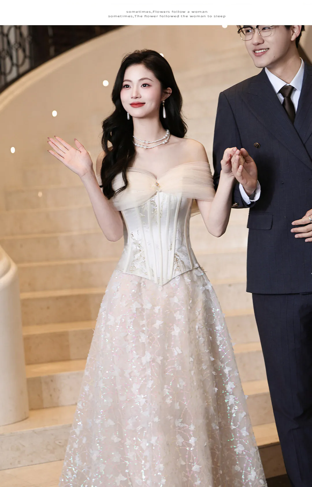 Romantic-Champagne-Corset-Bodice-Off-Shoulder-Butterfly-Evening-Dress15