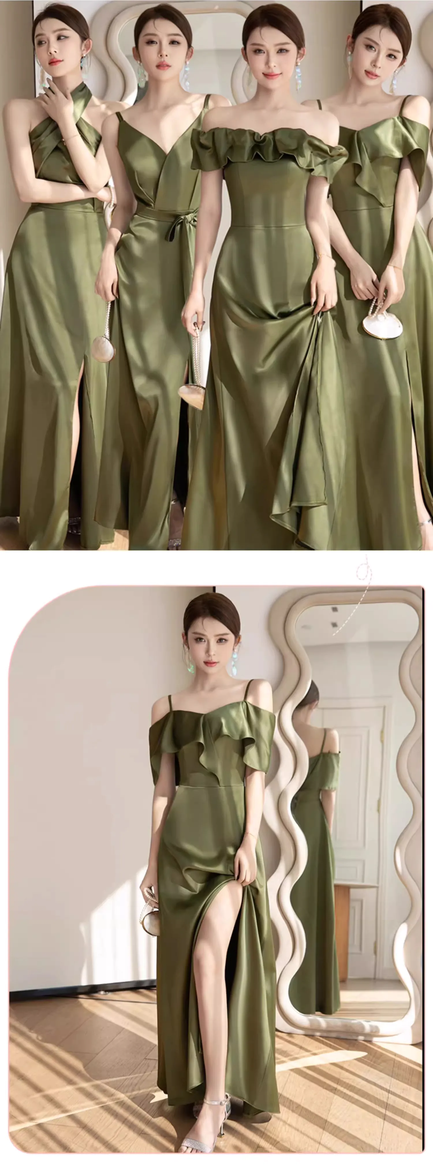 Simple-Emerald-Green-Satin-Boho-Wedding-Bridesmaid-Dress-Party-Gown12