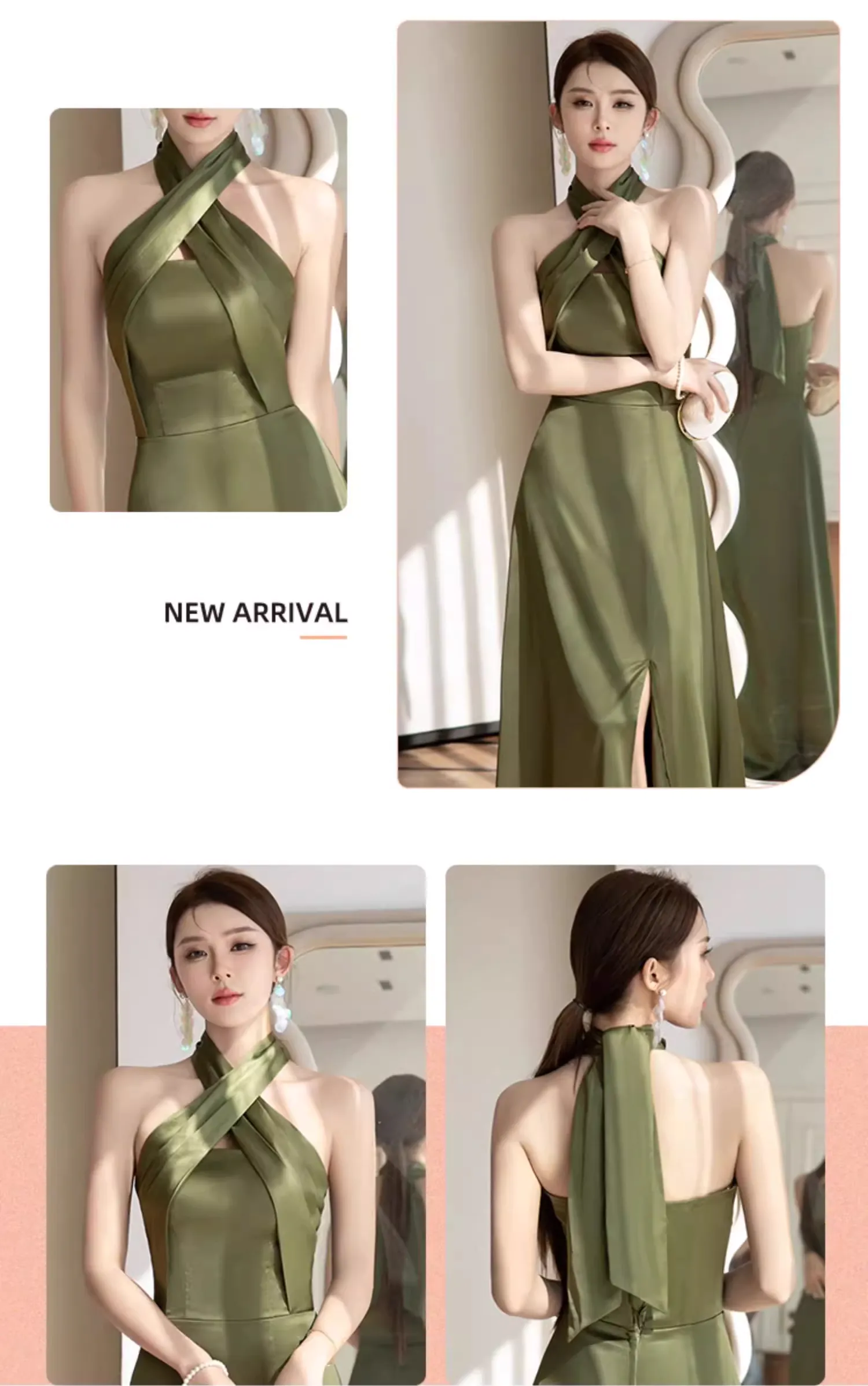 Simple-Emerald-Green-Satin-Boho-Wedding-Bridesmaid-Dress-Party-Gown16