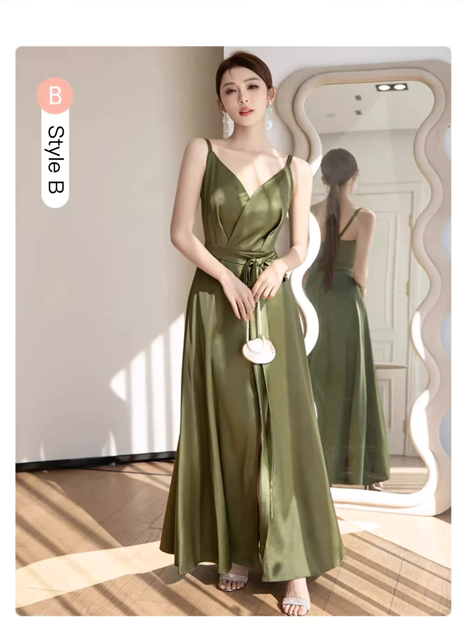 Simple-Emerald-Green-Satin-Boho-Wedding-Bridesmaid-Dress-Party-Gown17