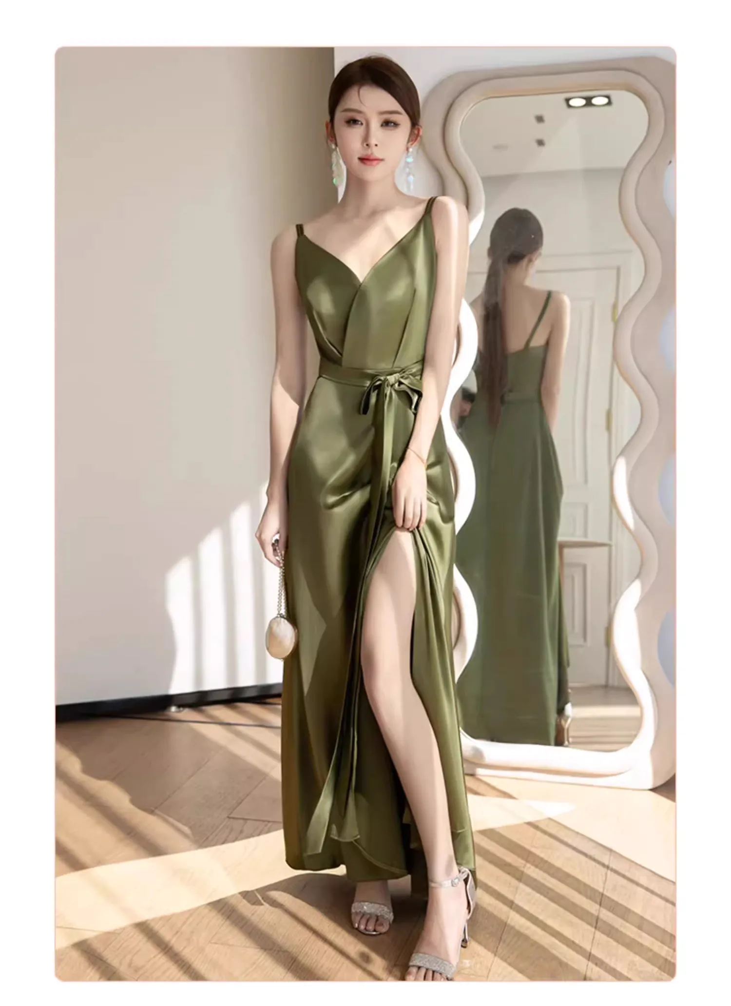 Simple-Emerald-Green-Satin-Boho-Wedding-Bridesmaid-Dress-Party-Gown18