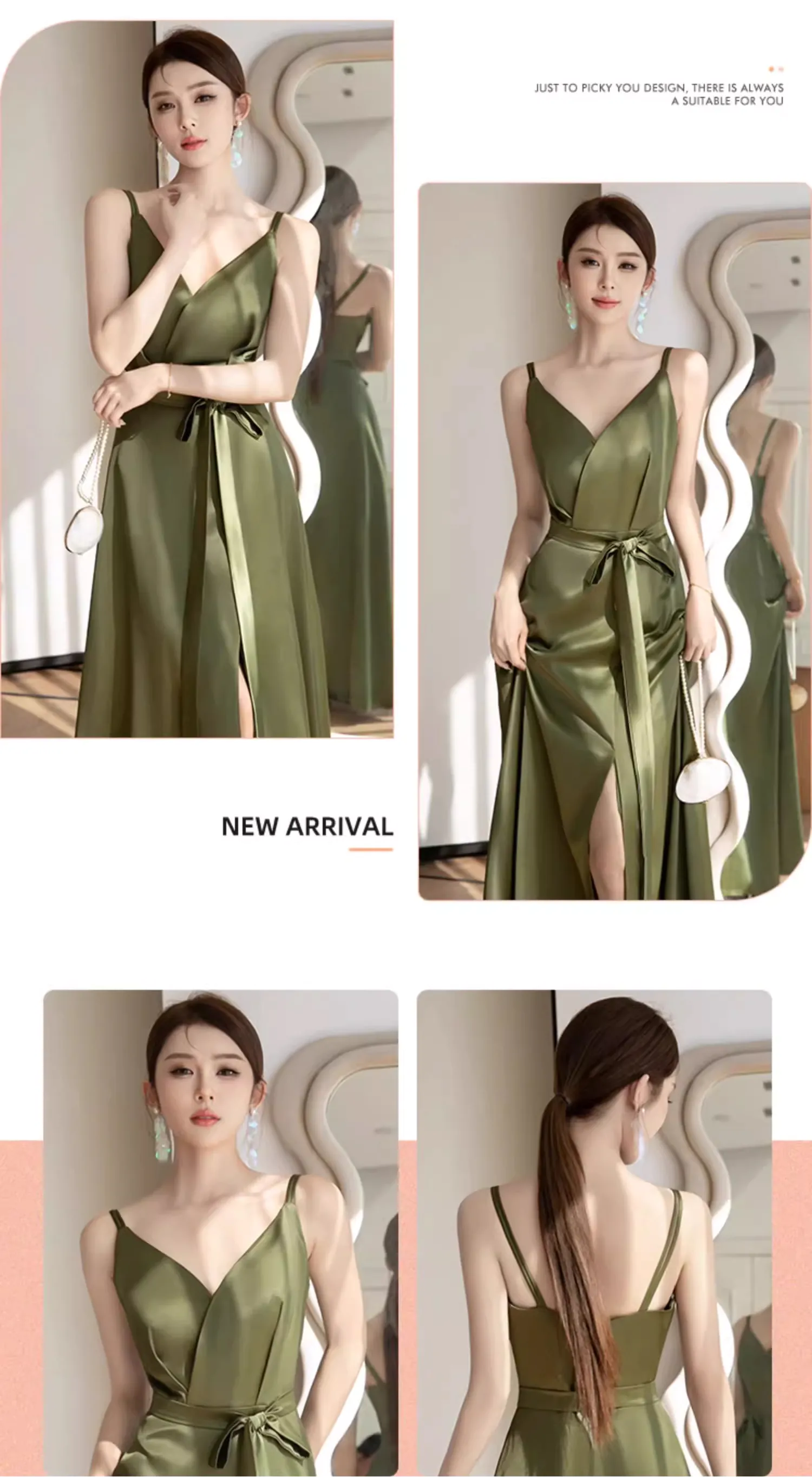 Simple-Emerald-Green-Satin-Boho-Wedding-Bridesmaid-Dress-Party-Gown19
