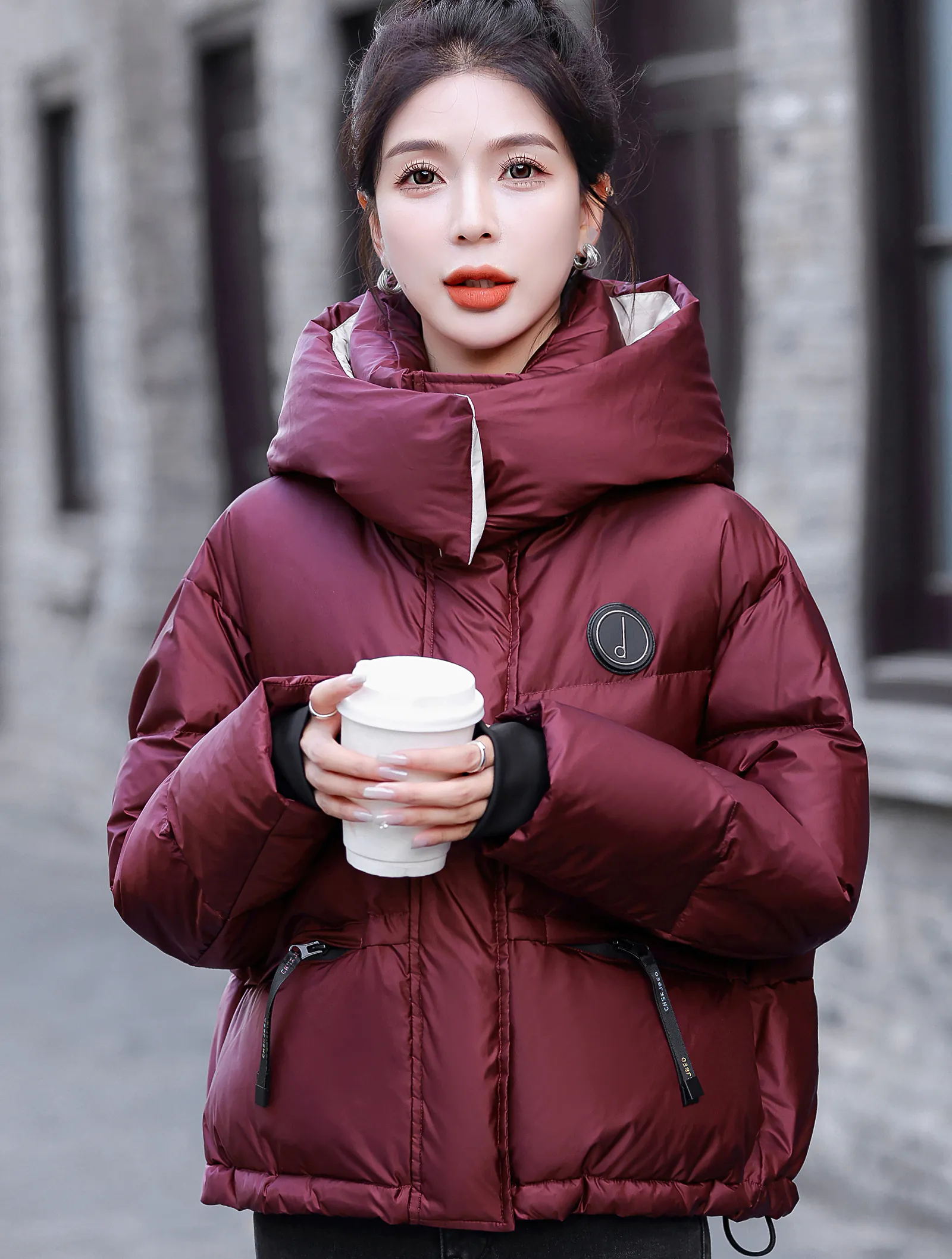 90% White Duck Down Hooded Thick Warm Coat Winter Outerwear02