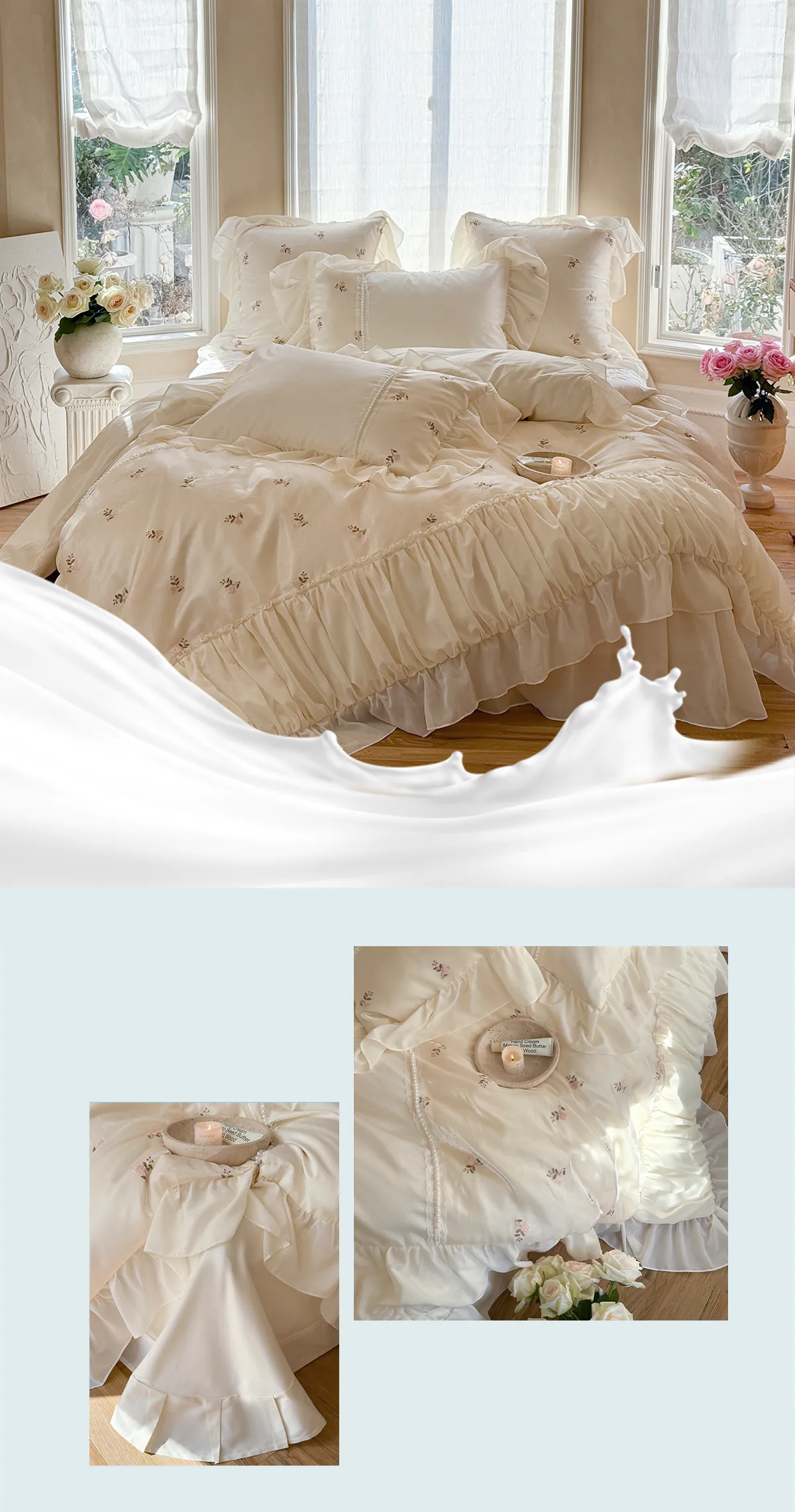 Modern-100s-Long-Staple-Cotton-Floral-Bed-Comforter-Set-Full-King-Size16