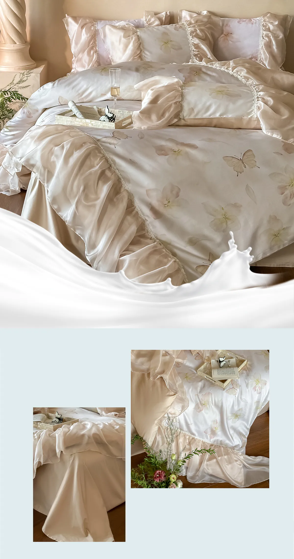 Modern-Style-Floral-Butterfly-Print-Cotton-Bedding-Set-Full-Queen-King-Size18