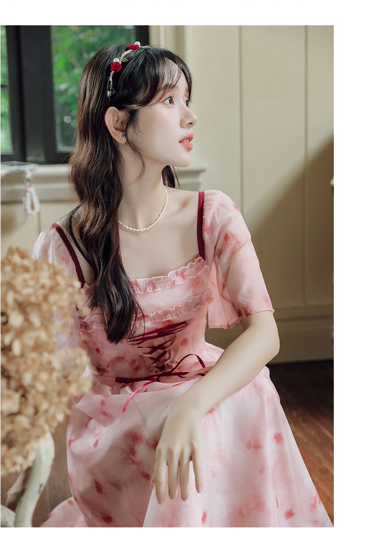 Square-Neck-Peach-Pink-Floral-Print-Dyed-Summer-Casual-Sun-Dress09
