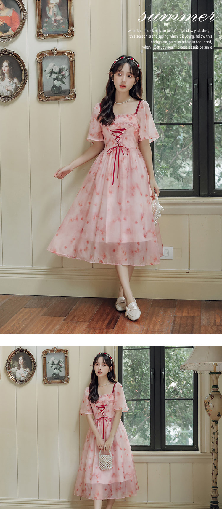 Square-Neck-Peach-Pink-Floral-Print-Dyed-Summer-Casual-Sun-Dress13