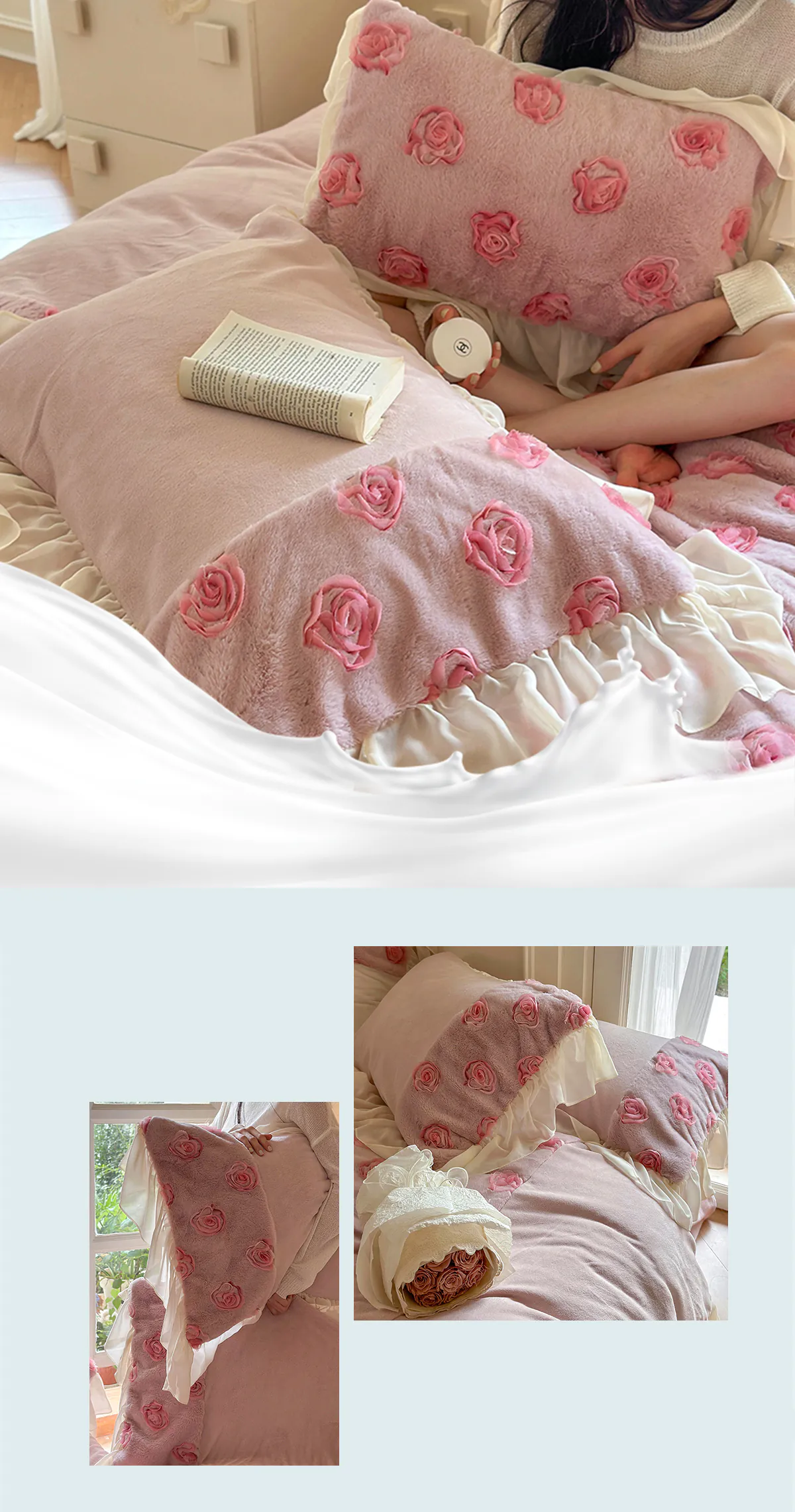 Ultra-Soft-Imitation-Otter-Fur-Plush-Milk-Fiber-Bedding-Set-with-3D-Rose17