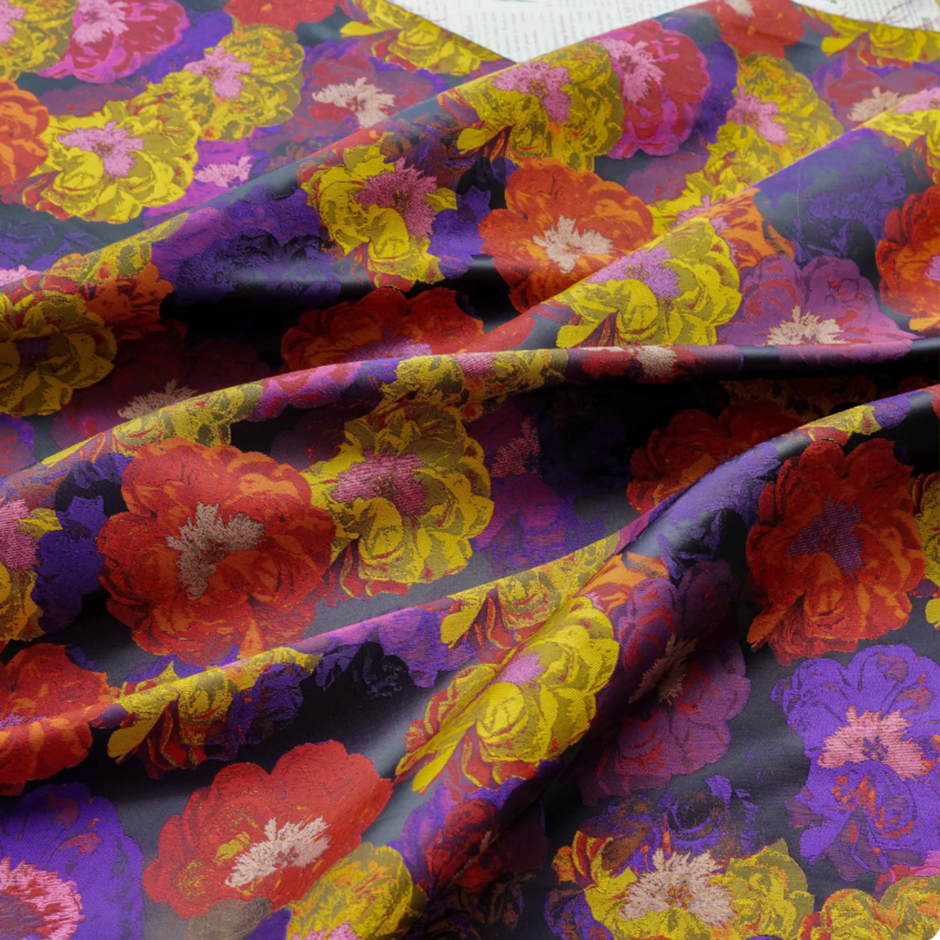 Vintage Colorful Oil Painting Floral DIY Apparel Upholstery Craftwork Fabric03 Vintage Colorful Oil Painting Floral DIY Apparel Upholstery Craftwork Fabric03