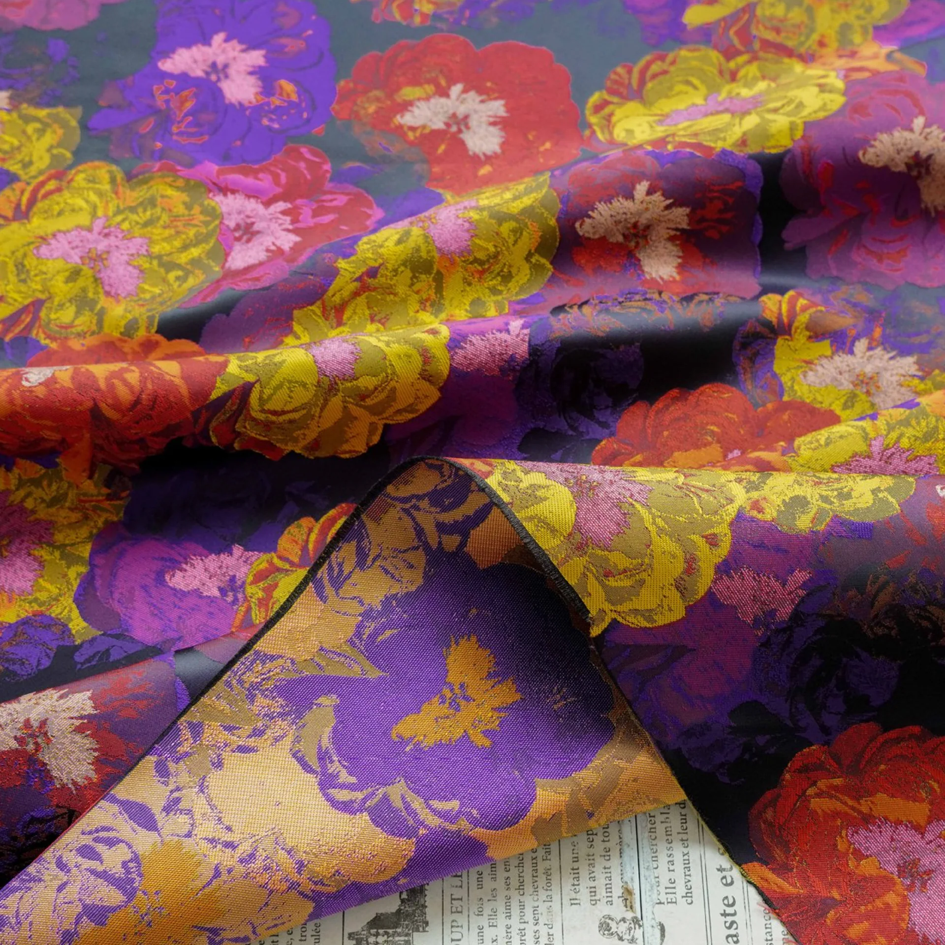 Vintage Colorful Oil Painting Floral DIY Apparel Upholstery Craftwork Fabric07 Vintage Colorful Oil Painting Floral DIY Apparel Upholstery Craftwork Fabric07