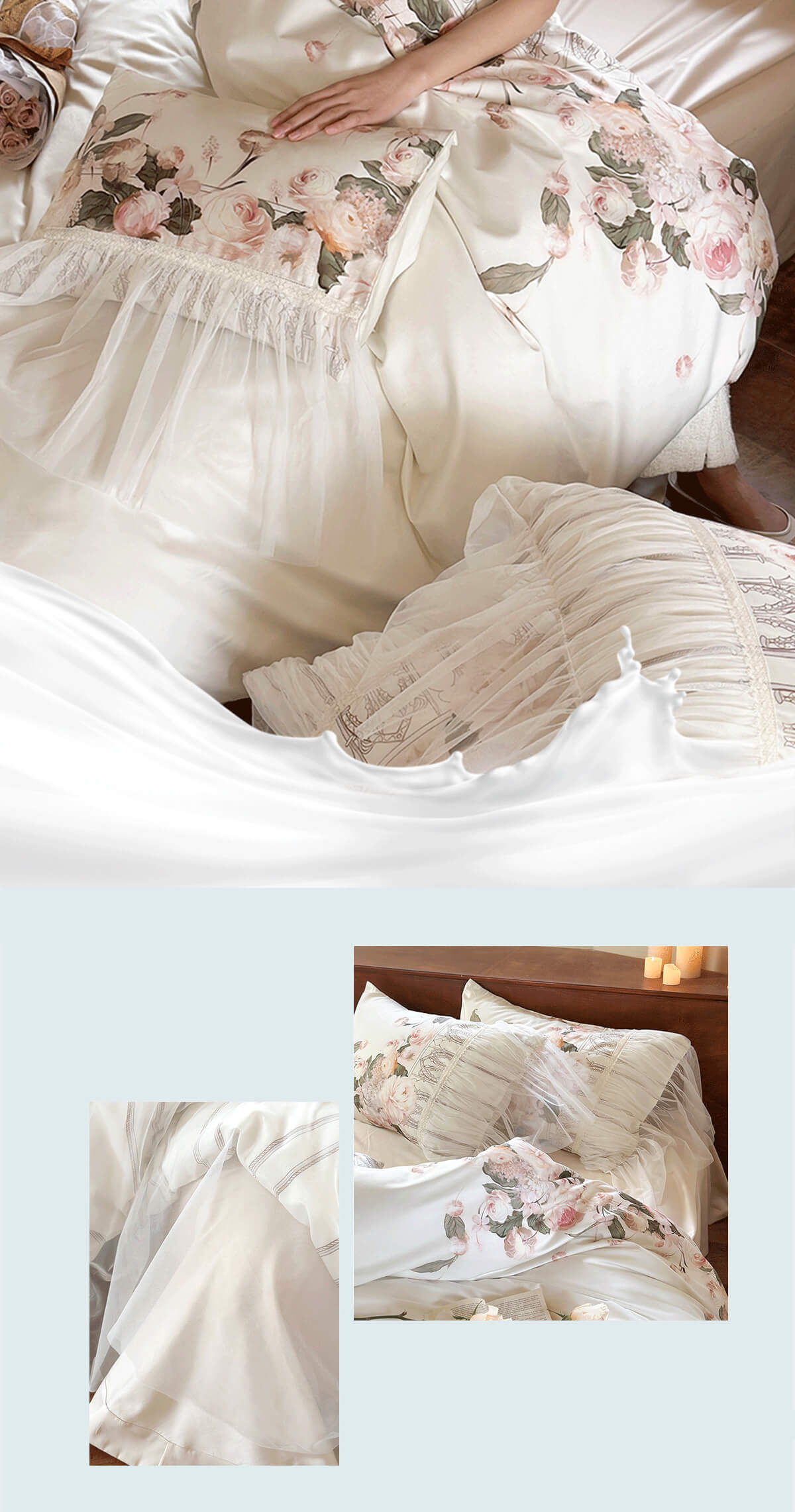Aesthetic-80S-Tencel-Lyocell-Floral-Print-Cotton-Bedding-4-Pcs-Set12