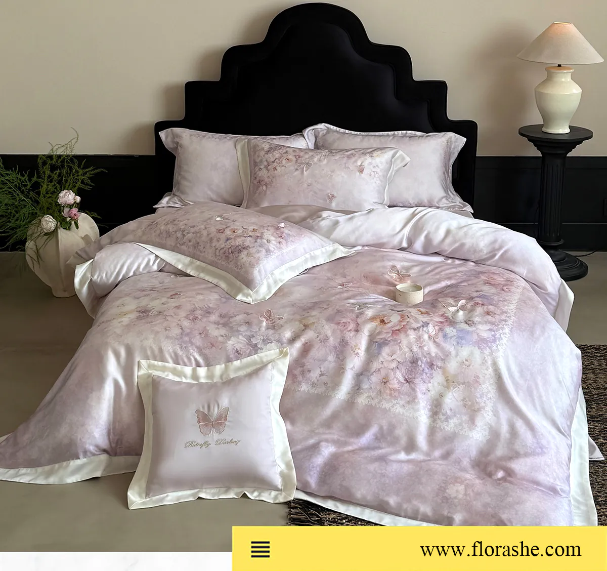 Aesthetic-Pastel-Watercolor-Floral-Print-Tencel-Lyocell-Cotton-Bedding-Set10