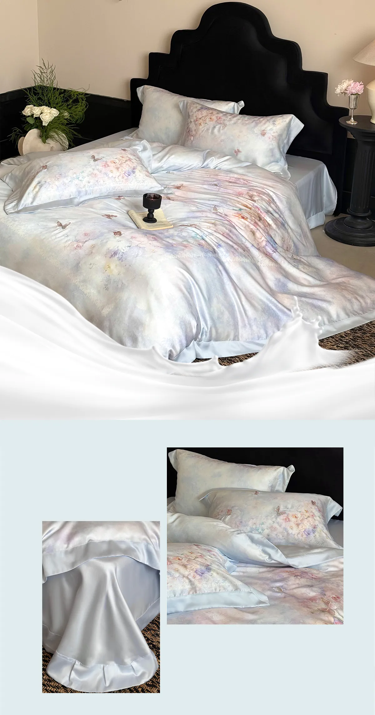 Aesthetic-Pastel-Watercolor-Floral-Print-Tencel-Lyocell-Cotton-Bedding-Set18